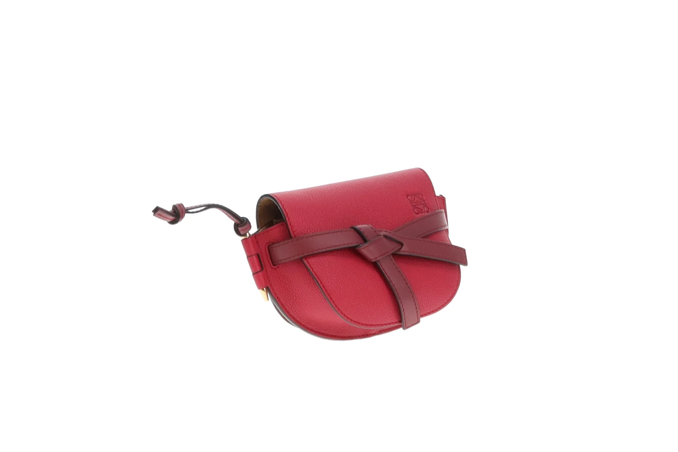 Loewe Raspberry Leather Mini Gate Bag - Image 6