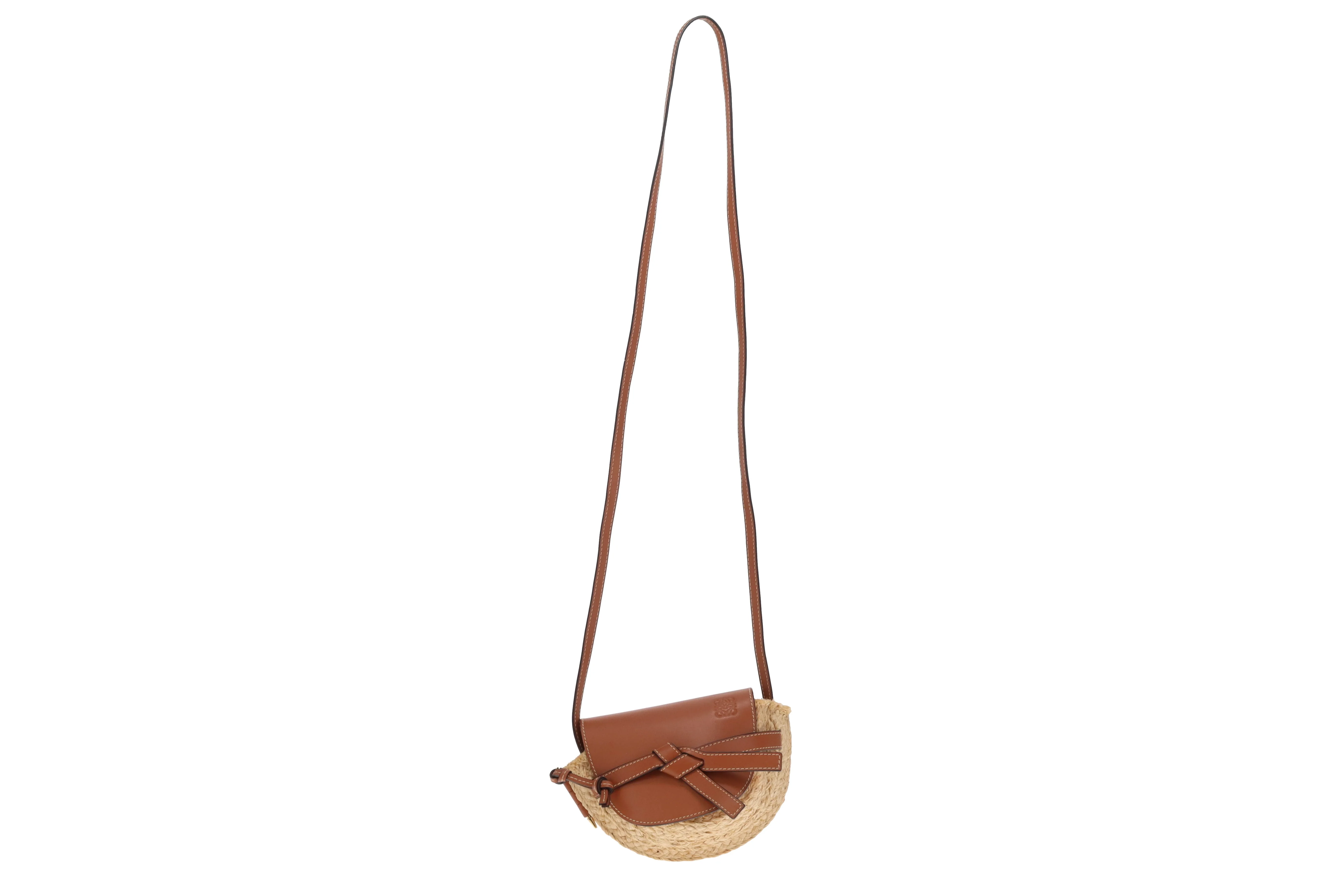 Loewe Small Gate Bag Raffia & Calfskin - Image 3