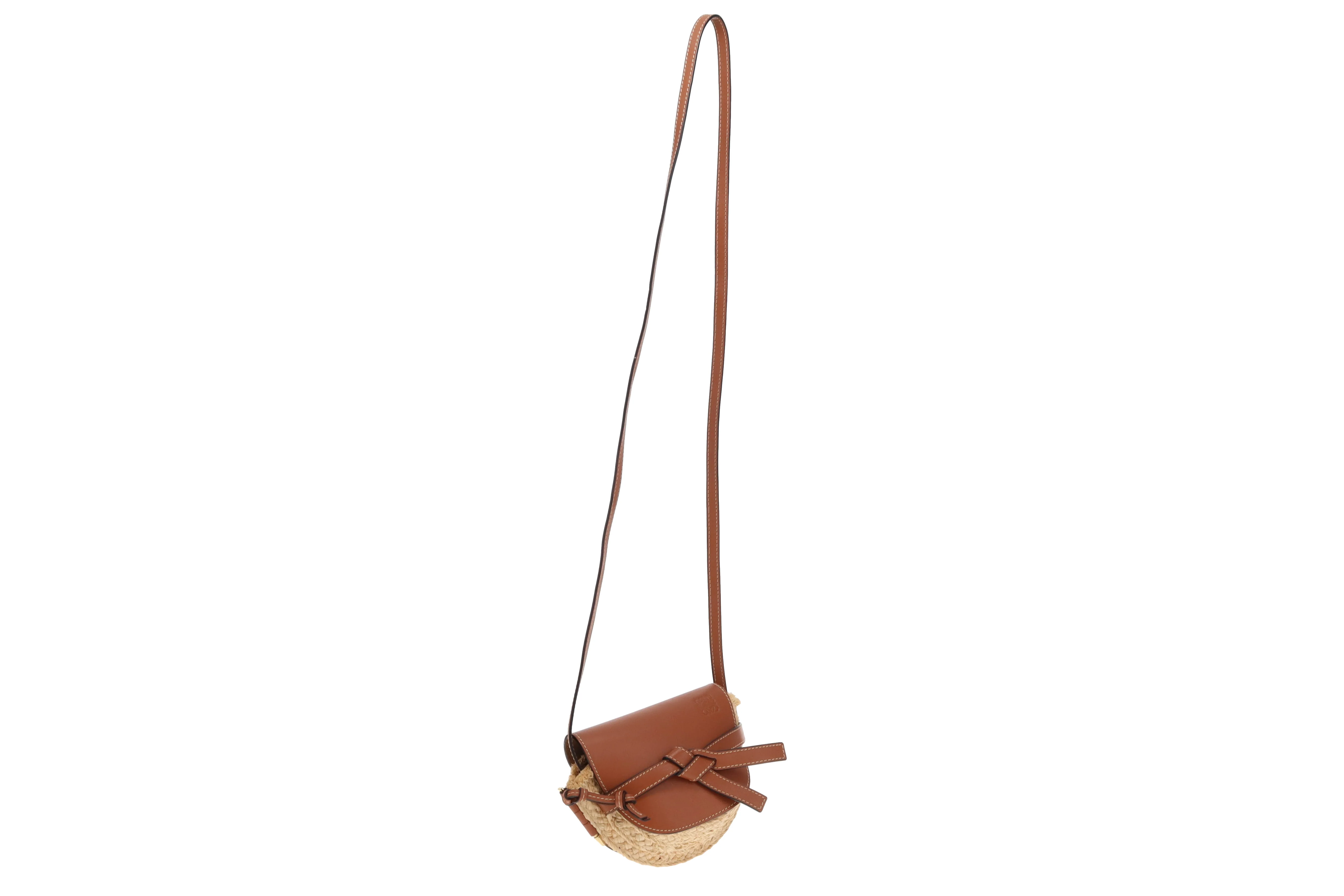 Loewe Small Gate Bag Raffia & Calfskin - Image 5