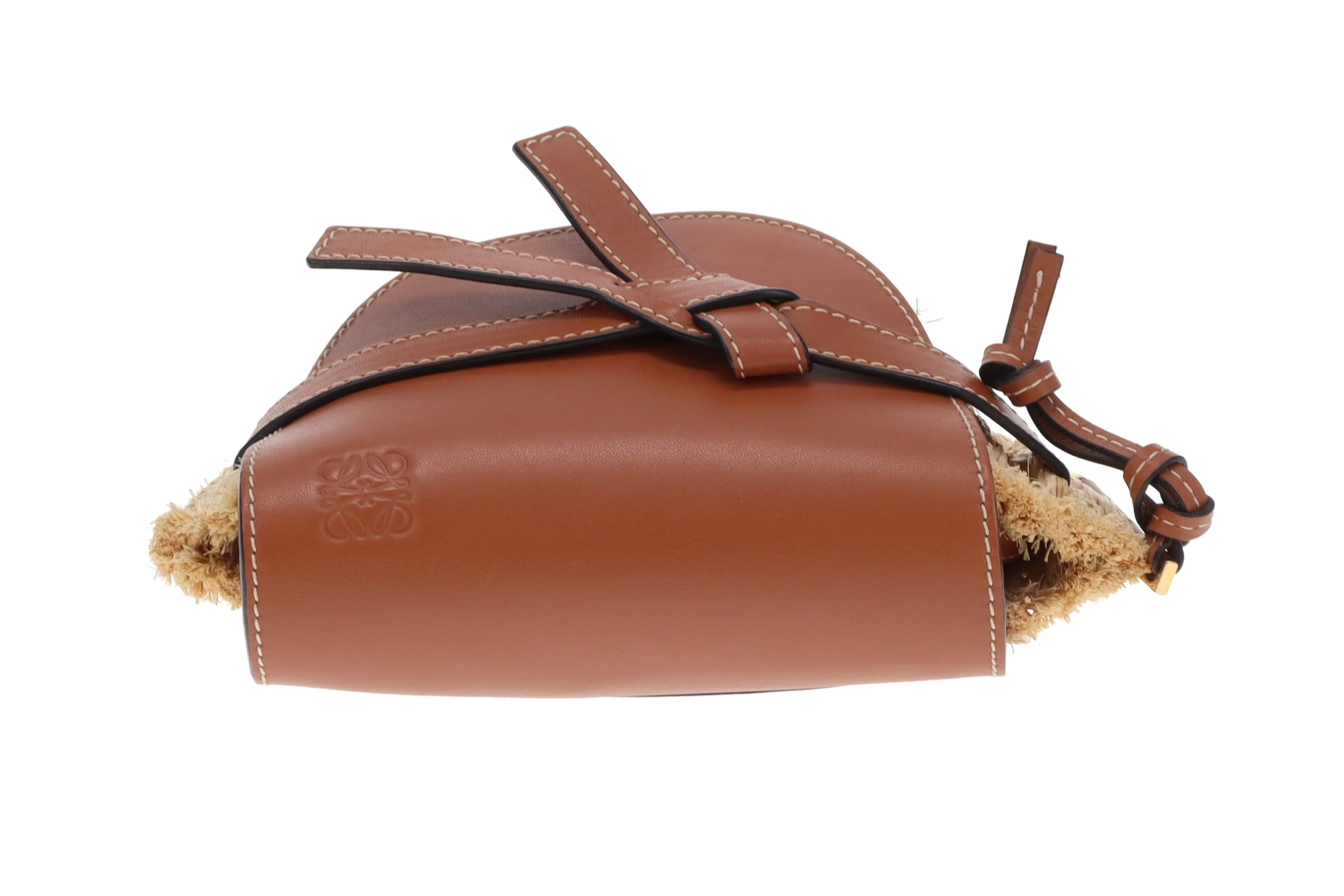 Loewe Small Gate Bag Raffia & Calfskin - Image 7