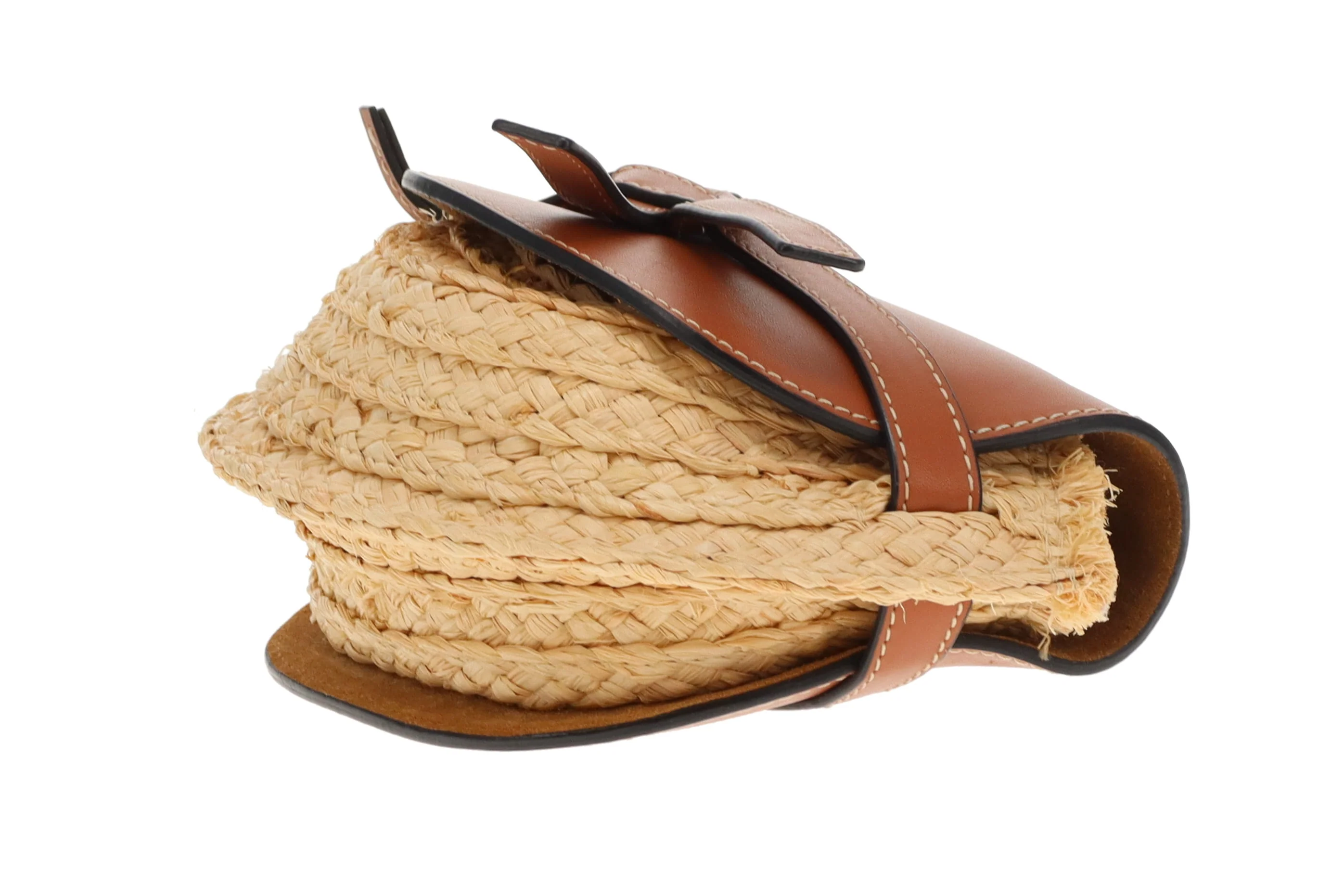 Loewe Small Gate Bag Raffia & Calfskin - Image 9
