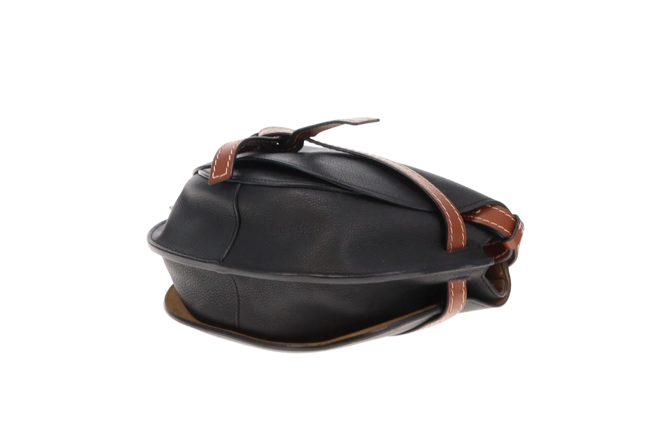 Loewe Small Gate In Soft Black Calfskin & Pecan - Image 11