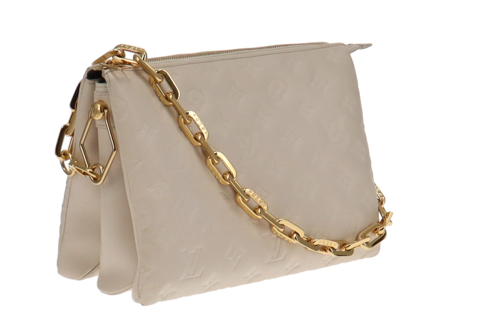 Louis Vuitton Crème Monogram Leather Coussin PM (NFID Chip) - Image 4