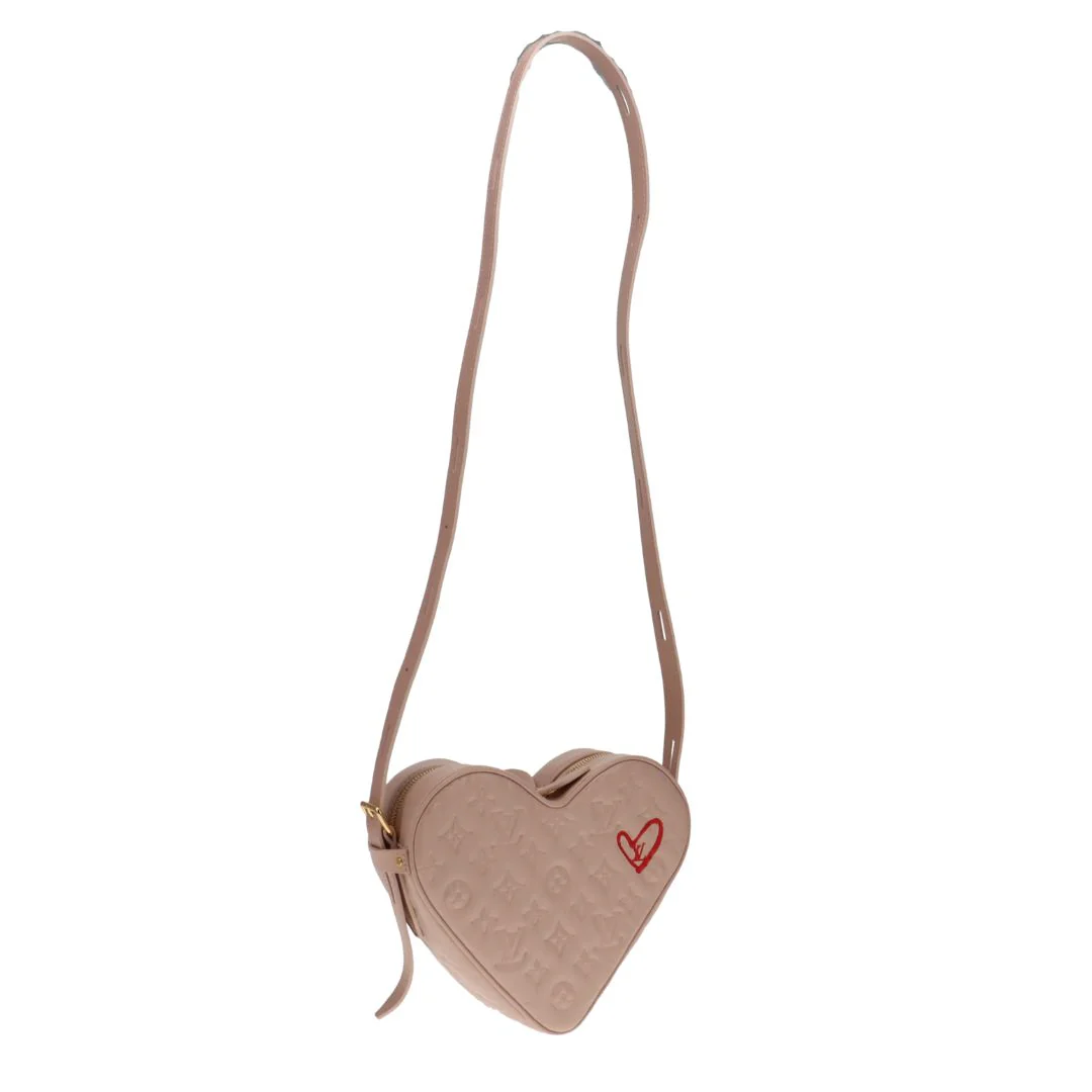 Louis Vuitton Dragée Light Pink Monogram Empreinte Fall In Love Sac Coeur (NFID) - Image 3