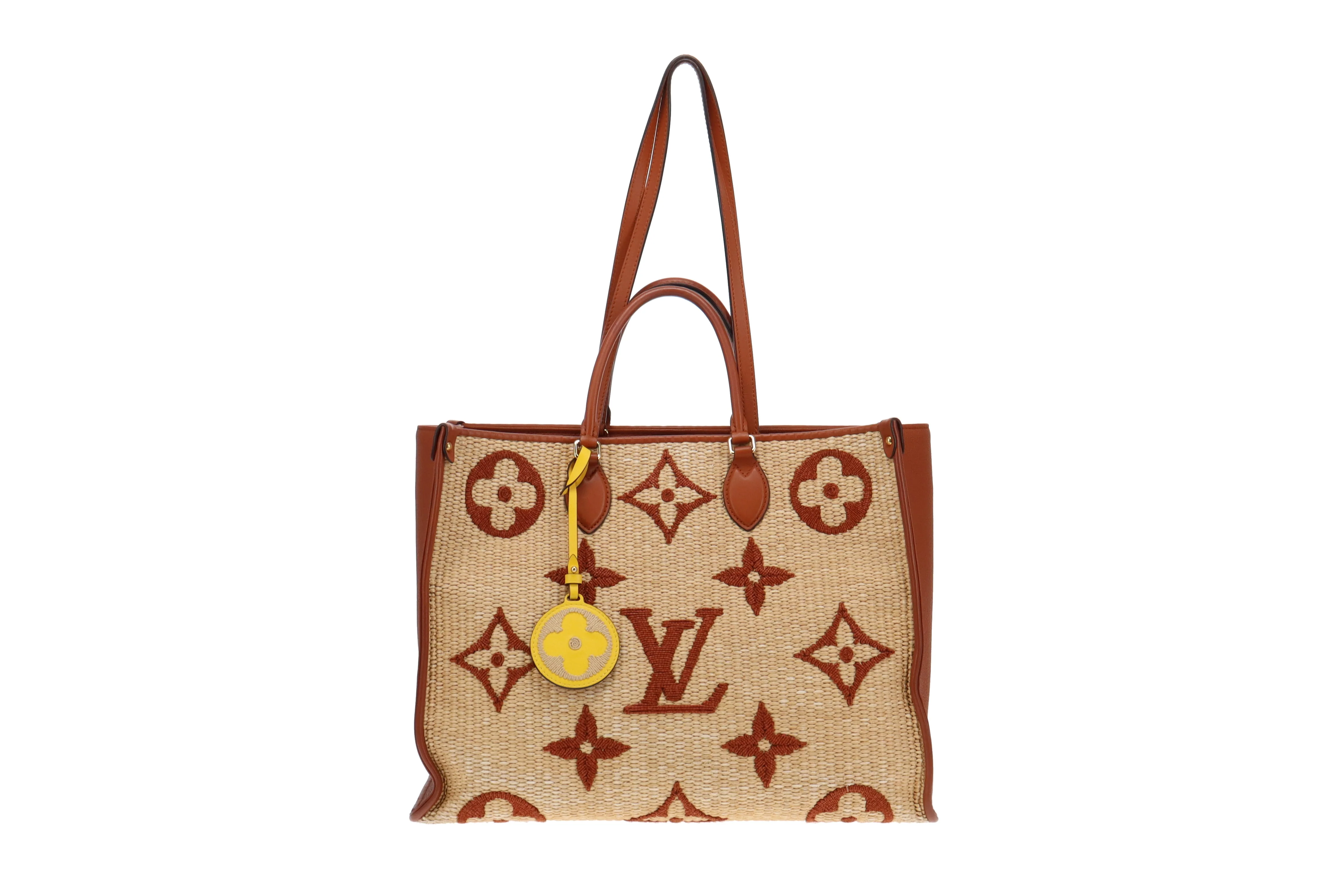 Louis Vuitton Giant Monogram Raffia OnTheGo GM (NFID Chip) - Image 4