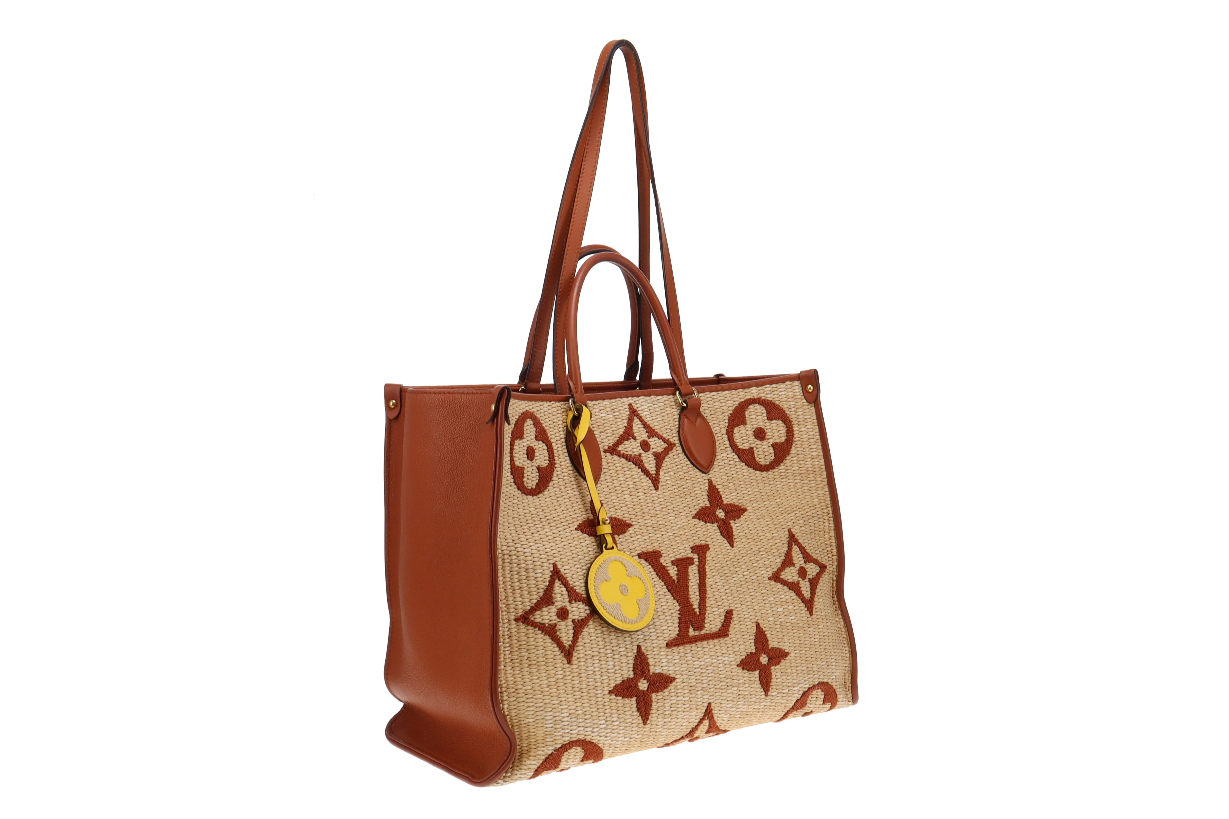 Louis Vuitton Giant Monogram Raffia OnTheGo GM (NFID Chip) - Image 5