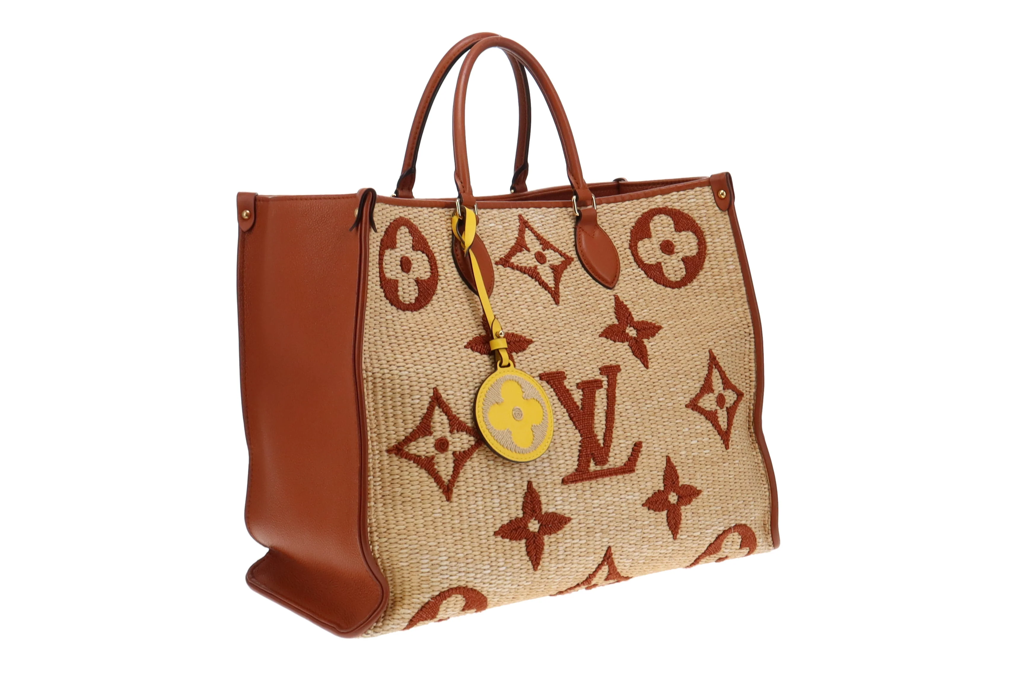 Louis Vuitton Giant Monogram Raffia OnTheGo GM (NFID Chip) - Image 6