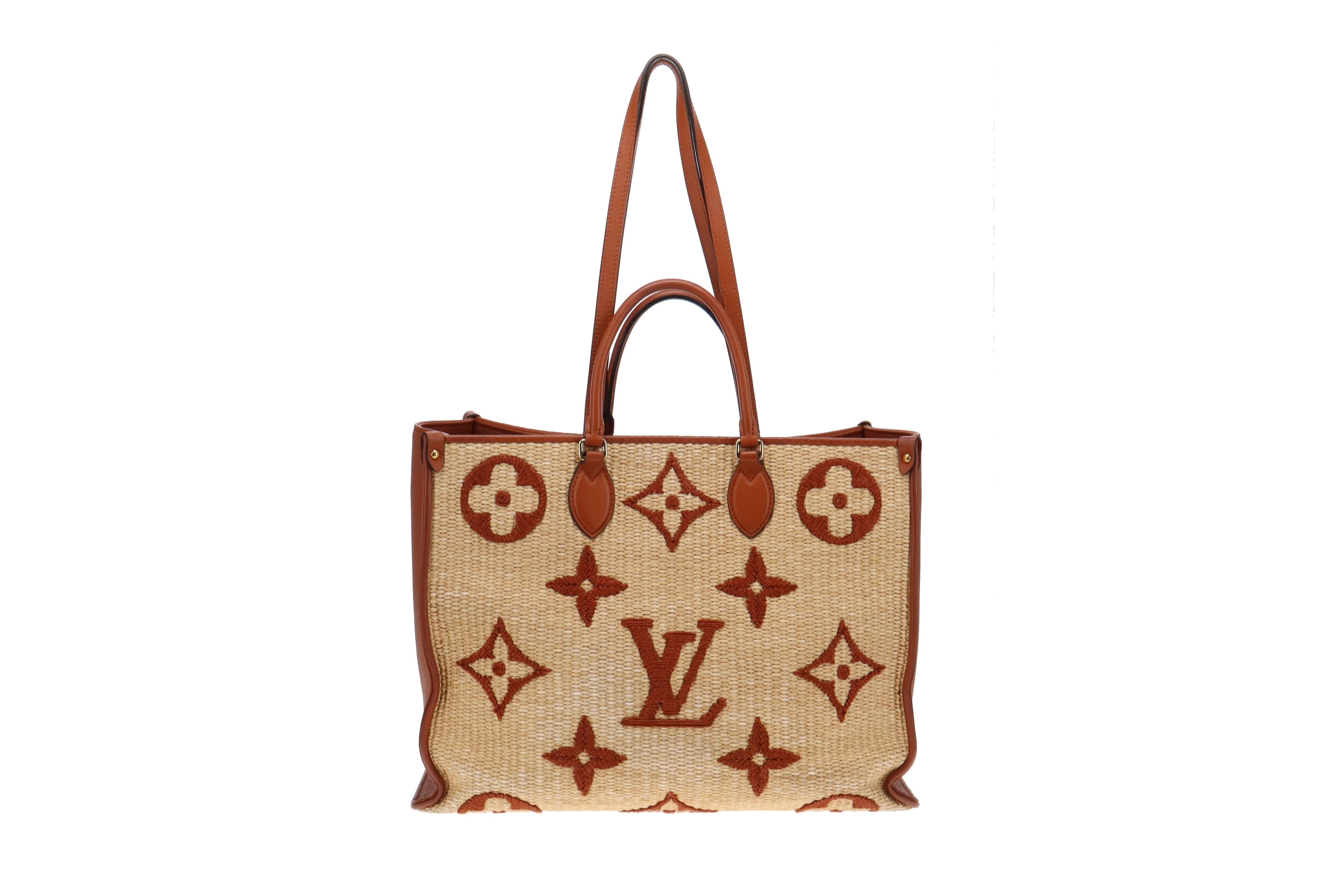 Louis Vuitton Giant Monogram Raffia OnTheGo GM (NFID Chip) - Image 8