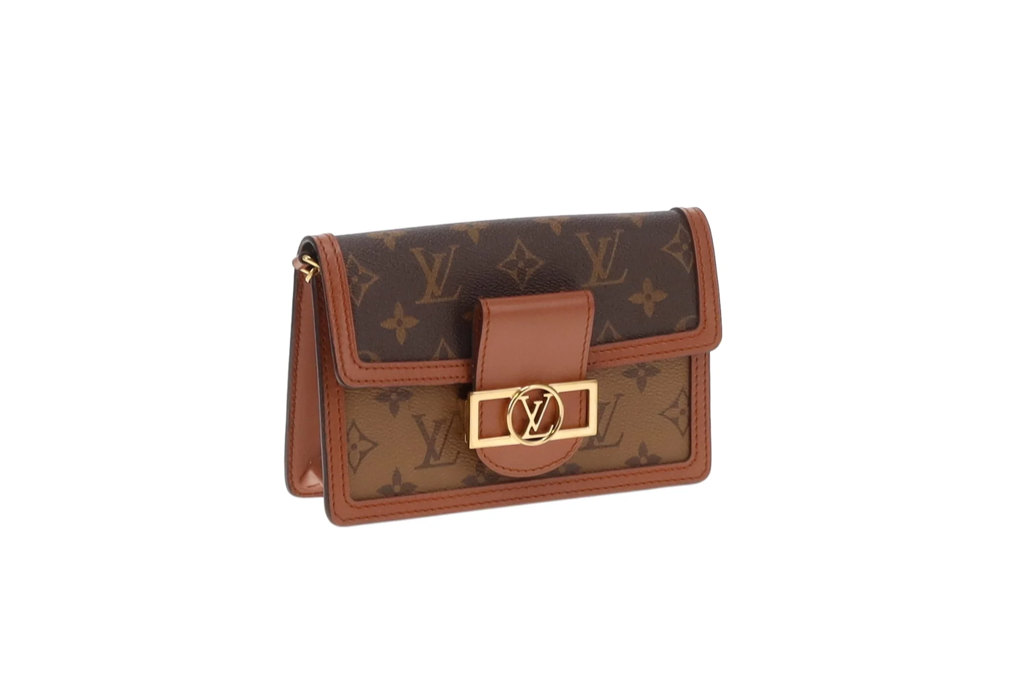Louis Vuitton Reverse Monogram Dauphine Chain Wallet (NFID Chipped) - Image 3