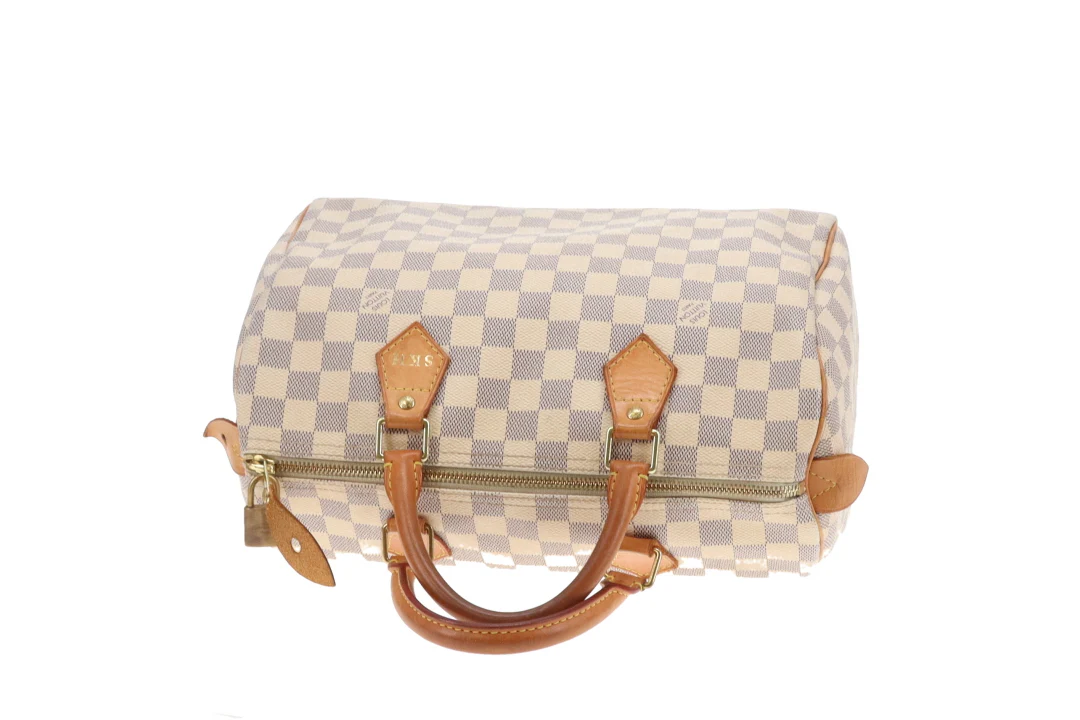 Louis Vuitton Speedy 30 Damier Azur DU3191 (Hotstamp SKH) - Image 10