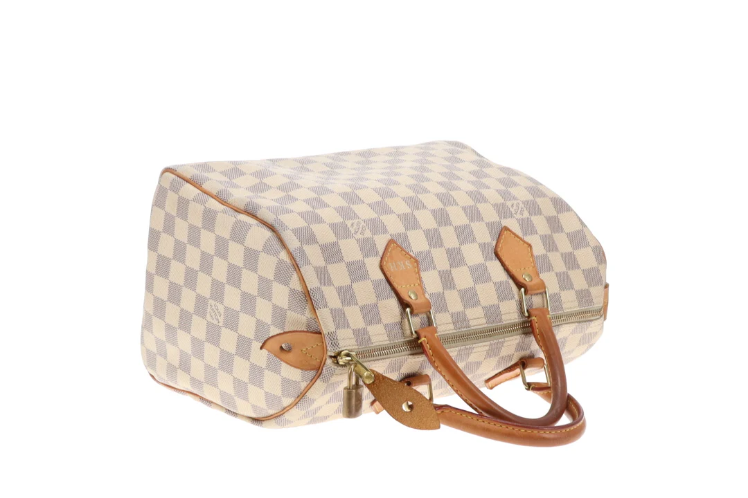 Louis Vuitton Speedy 30 Damier Azur DU3191 (Hotstamp SKH) - Image 9