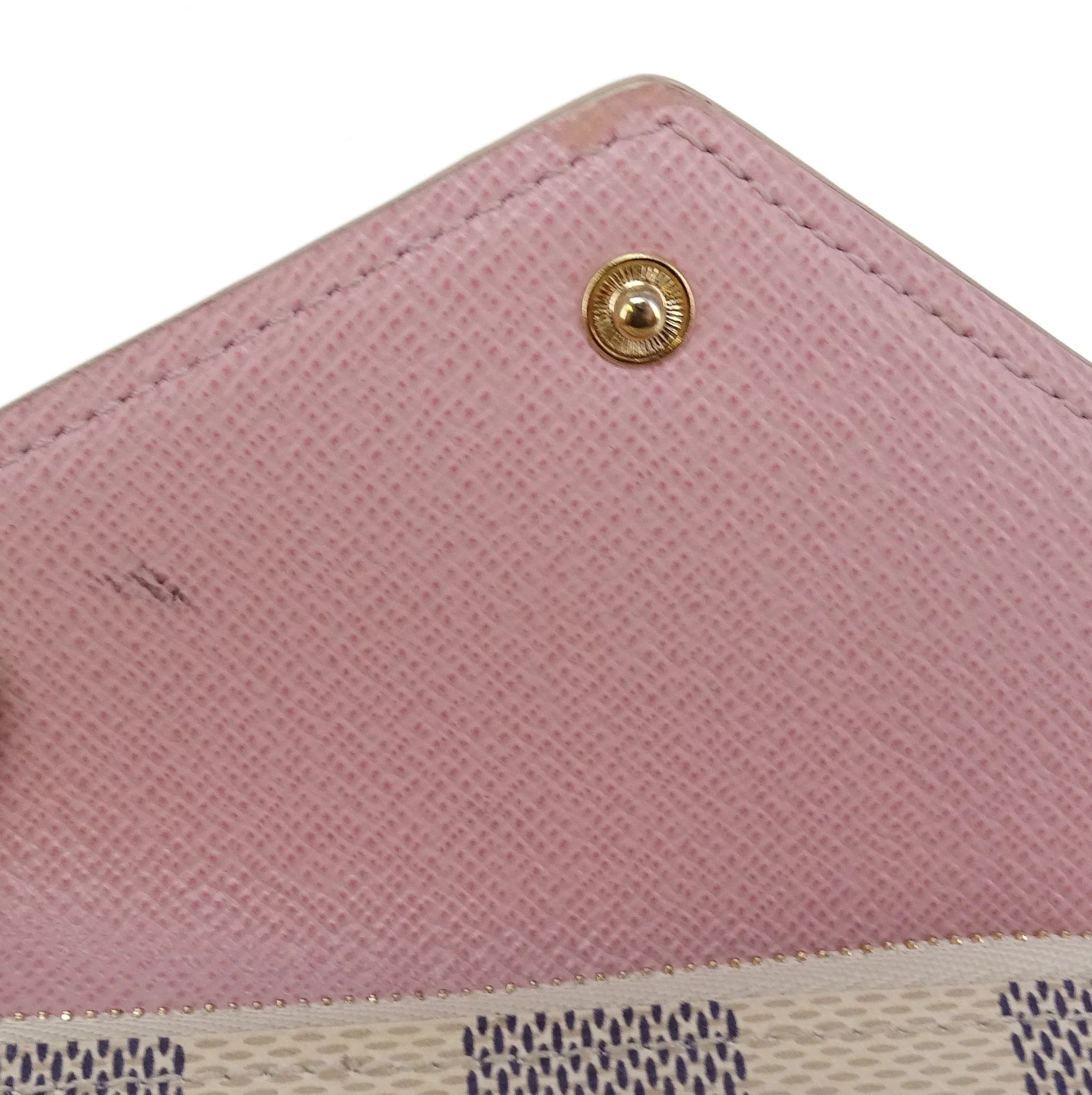 Louis Vuitton Victorine Wallet Damier Azur & Rose Ballerine SP4187 - Image 10