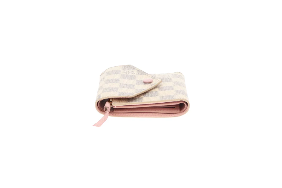 Louis Vuitton Victorine Wallet Damier Azur & Rose Ballerine SP4187 - Image 4