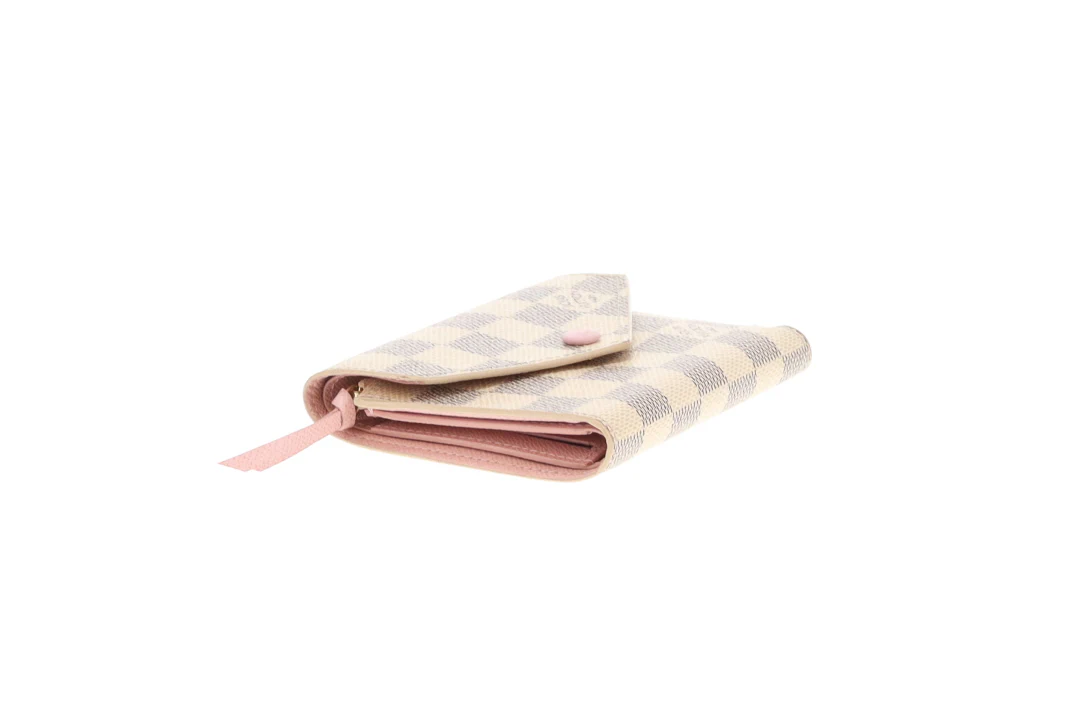 Louis Vuitton Victorine Wallet Damier Azur & Rose Ballerine SP4187 - Image 5