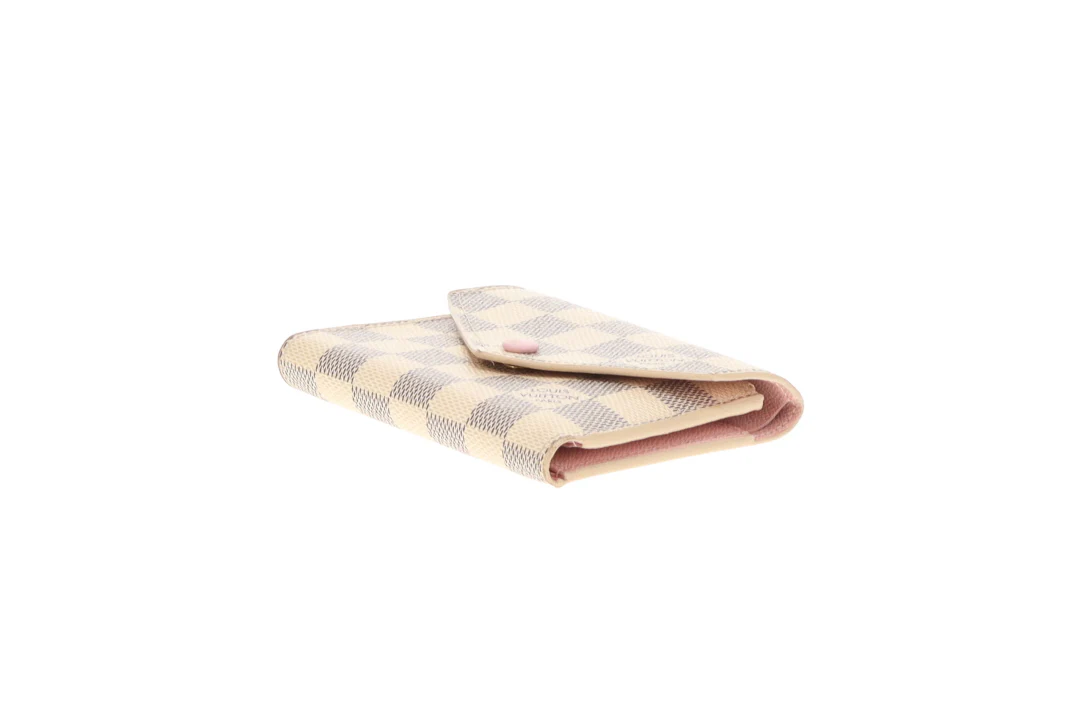 Louis Vuitton Victorine Wallet Damier Azur & Rose Ballerine SP4187 - Image 7