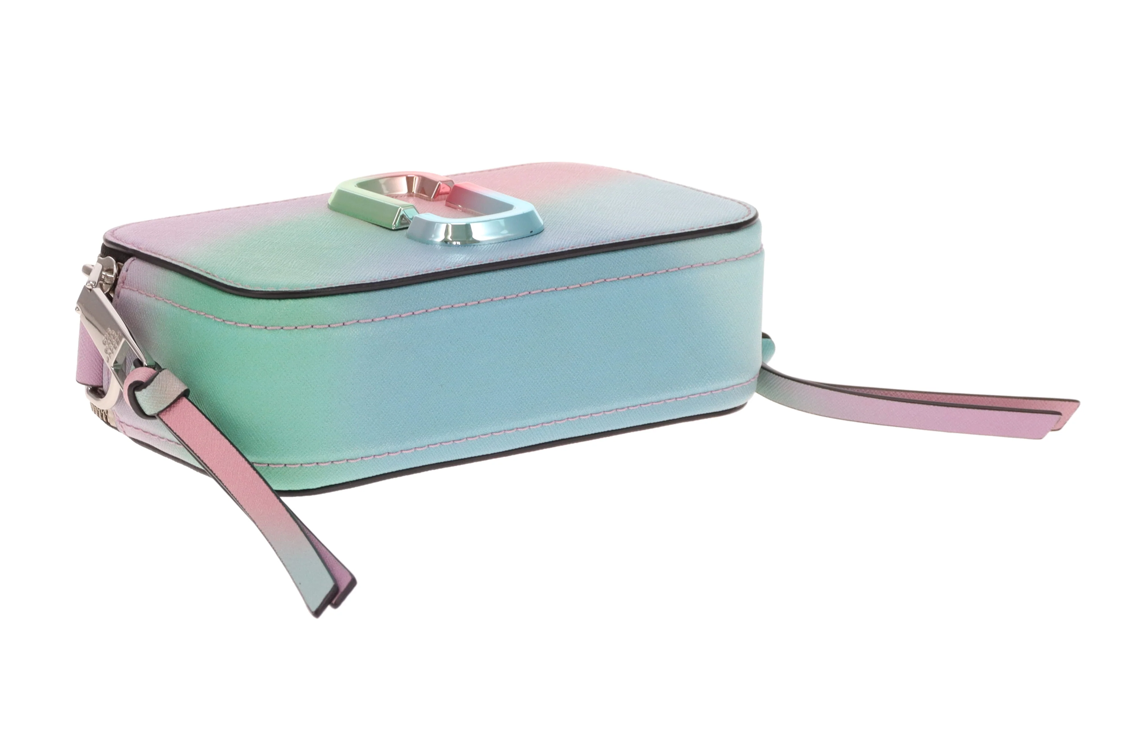 Marc Jacobs Snapshot Bag – Green Airbrush Leather with Multi-Tone Hardware - Image 12