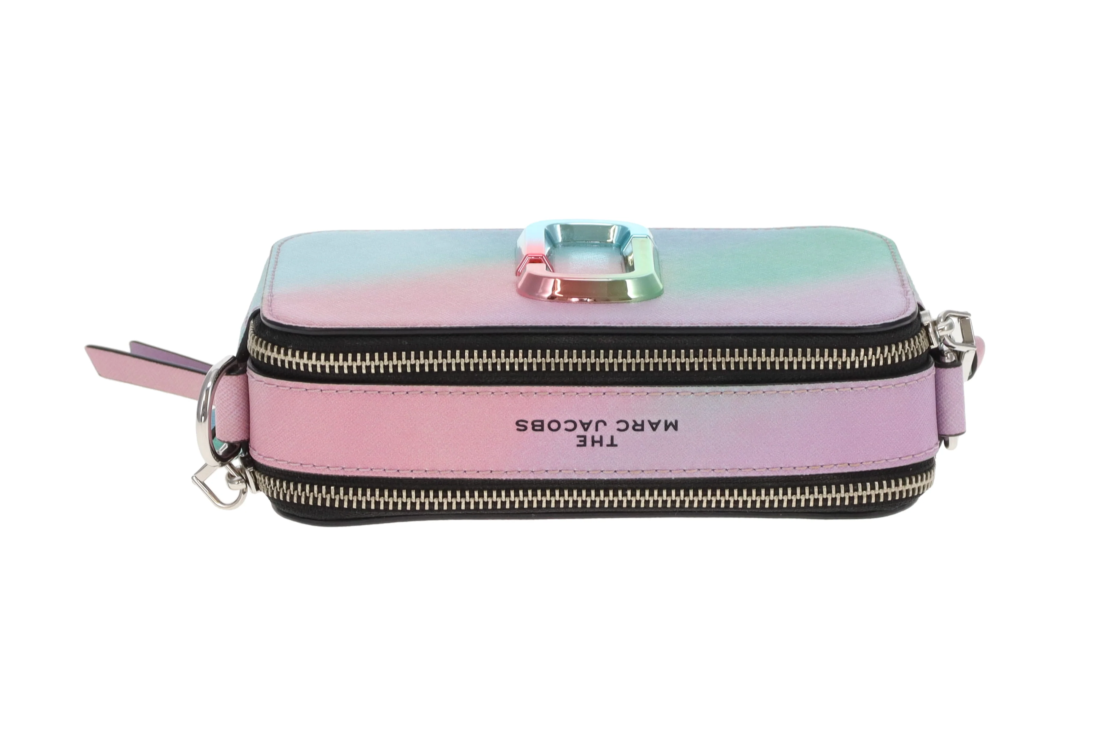 Marc Jacobs Snapshot Bag – Green Airbrush Leather with Multi-Tone Hardware - Image 9