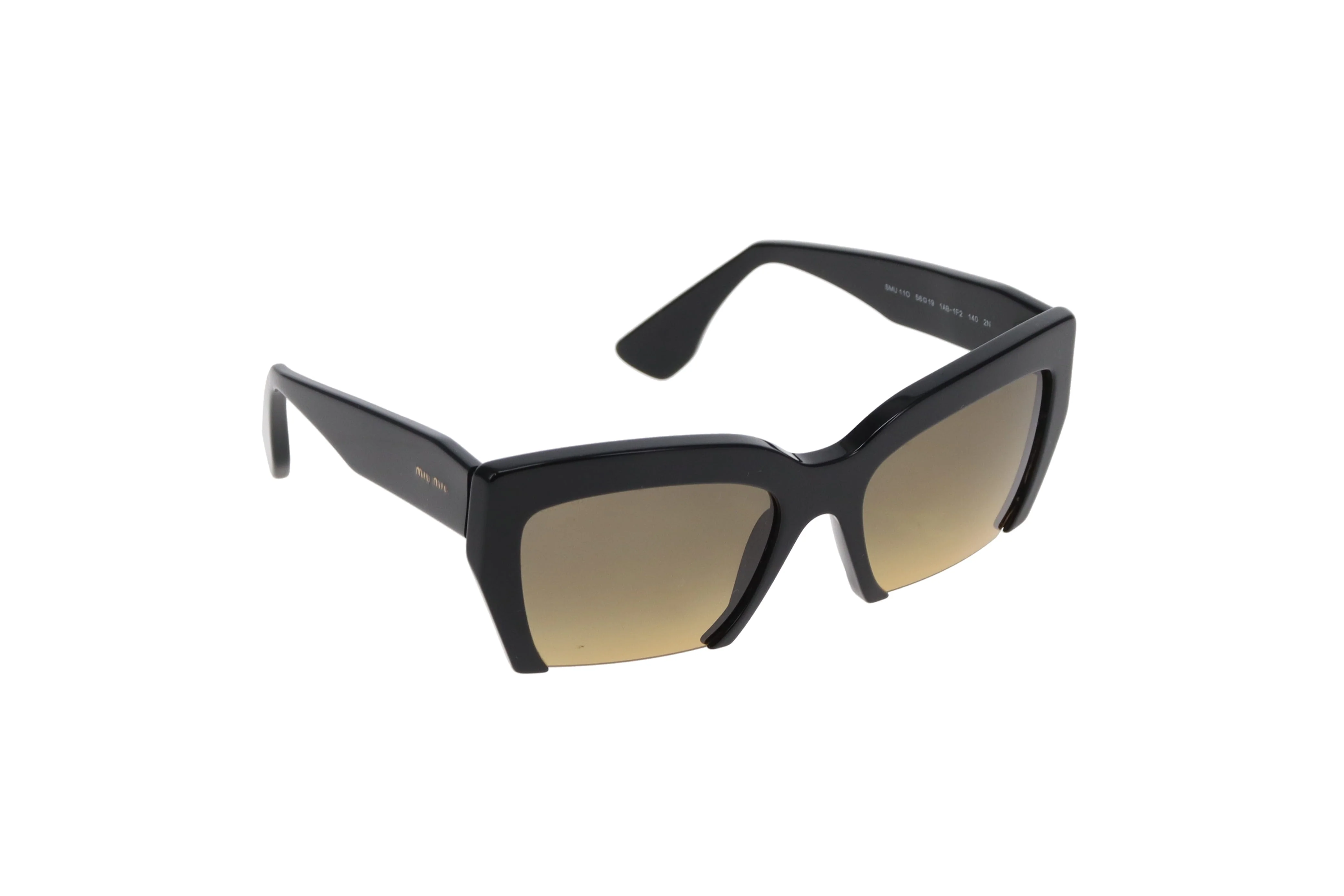 Miu Miu Sunglasses SMU06Q Half Rim Black - Image 3