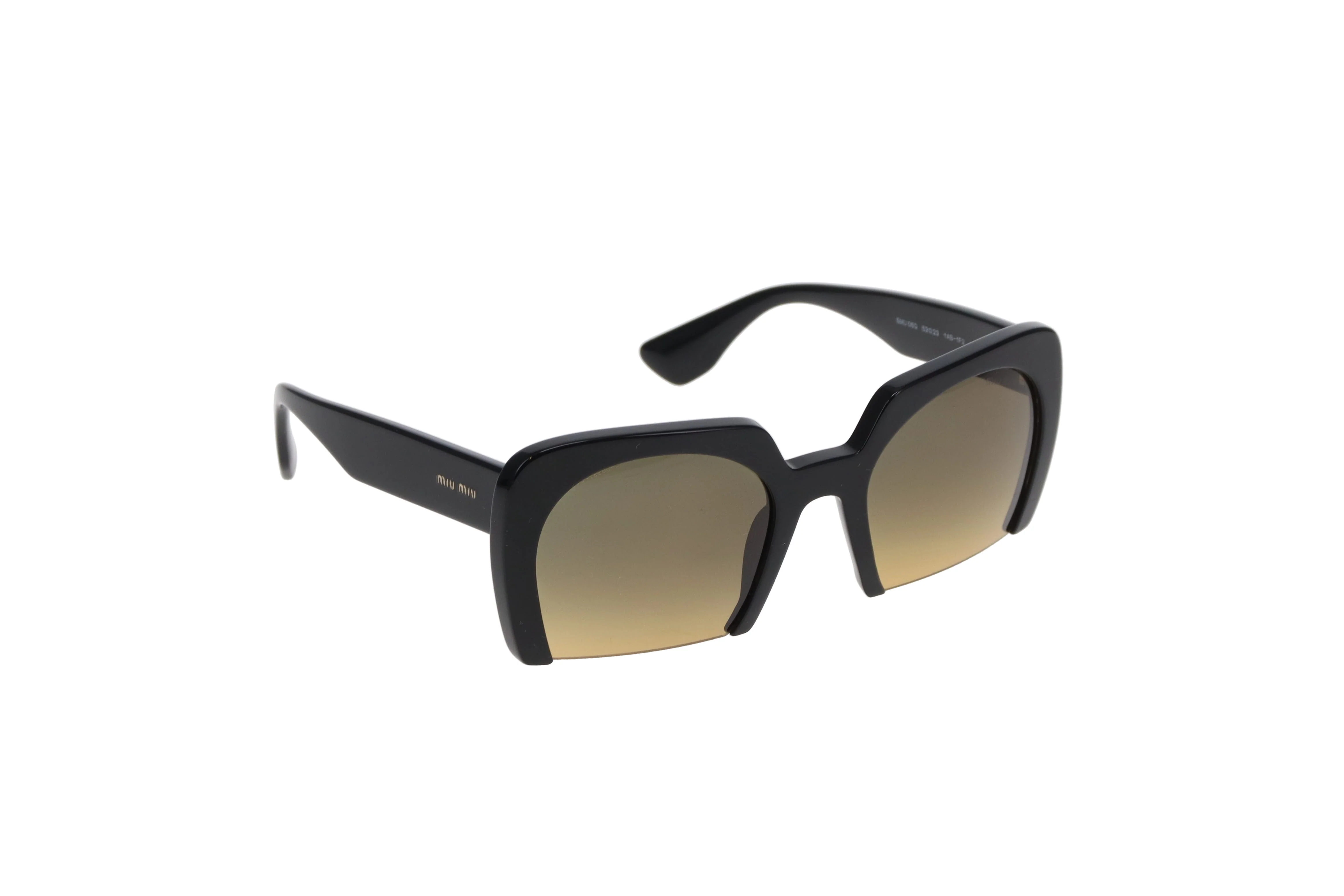 Miu Miu Sunglasses SMU11O Half Rim Black - Image 4