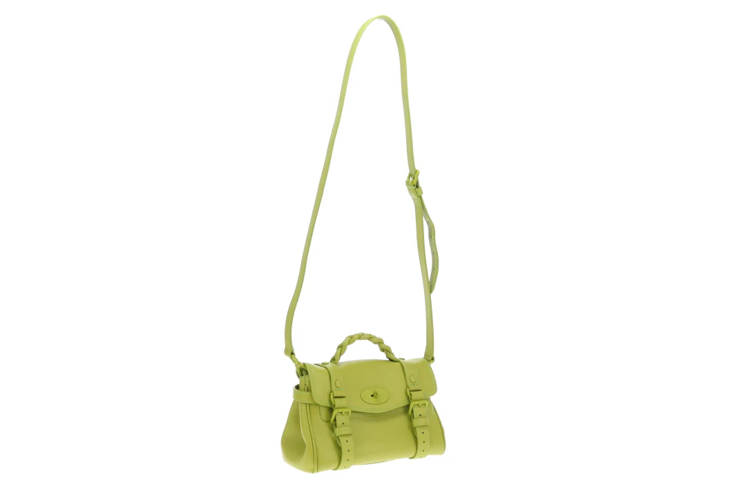 Mulberry Alexa Mini In Acid Green Micro Classic Grain - Image 5
