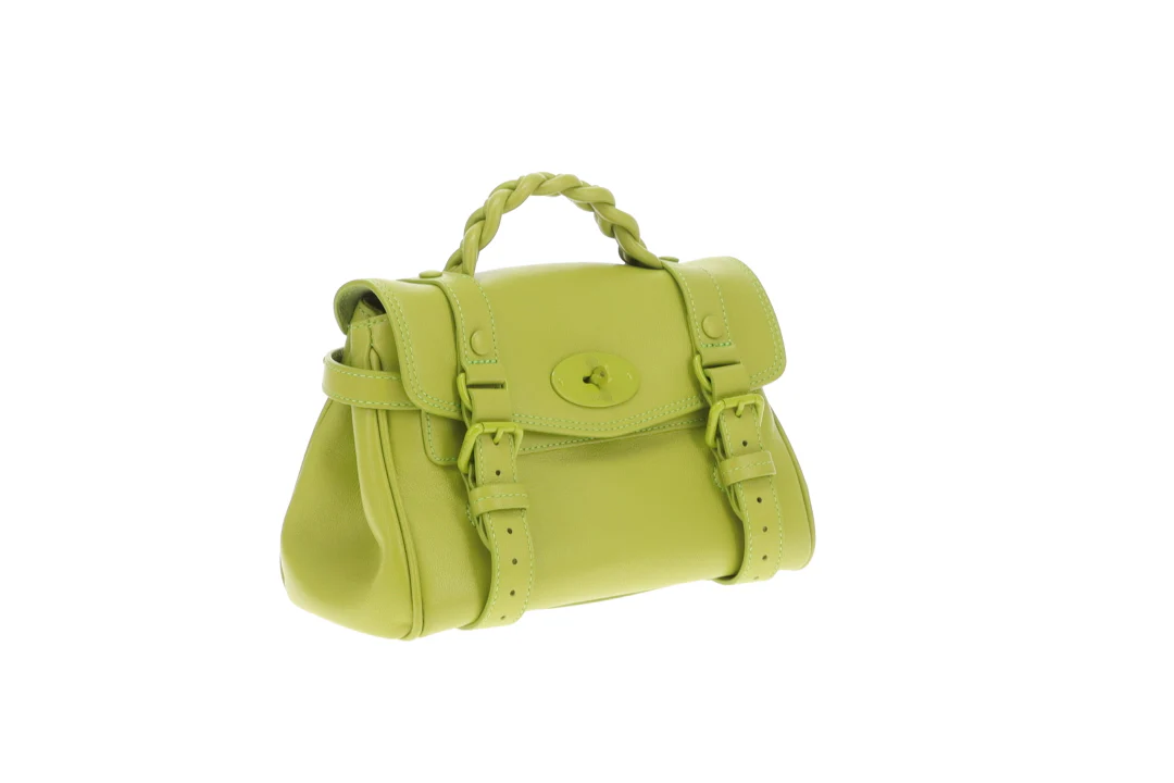 Mulberry Alexa Mini In Acid Green Micro Classic Grain - Image 6