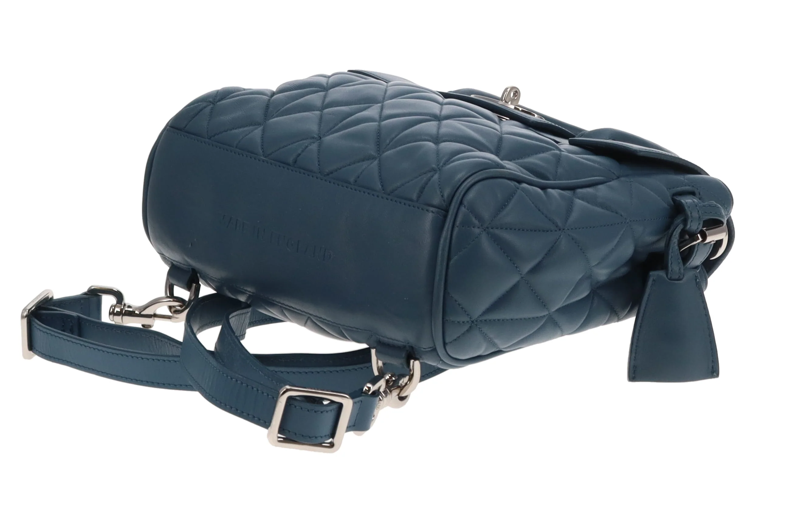 Mulberry Mini Cara Delevingne Bag in Steel Blue Quilted Nappa Leather - Image 7