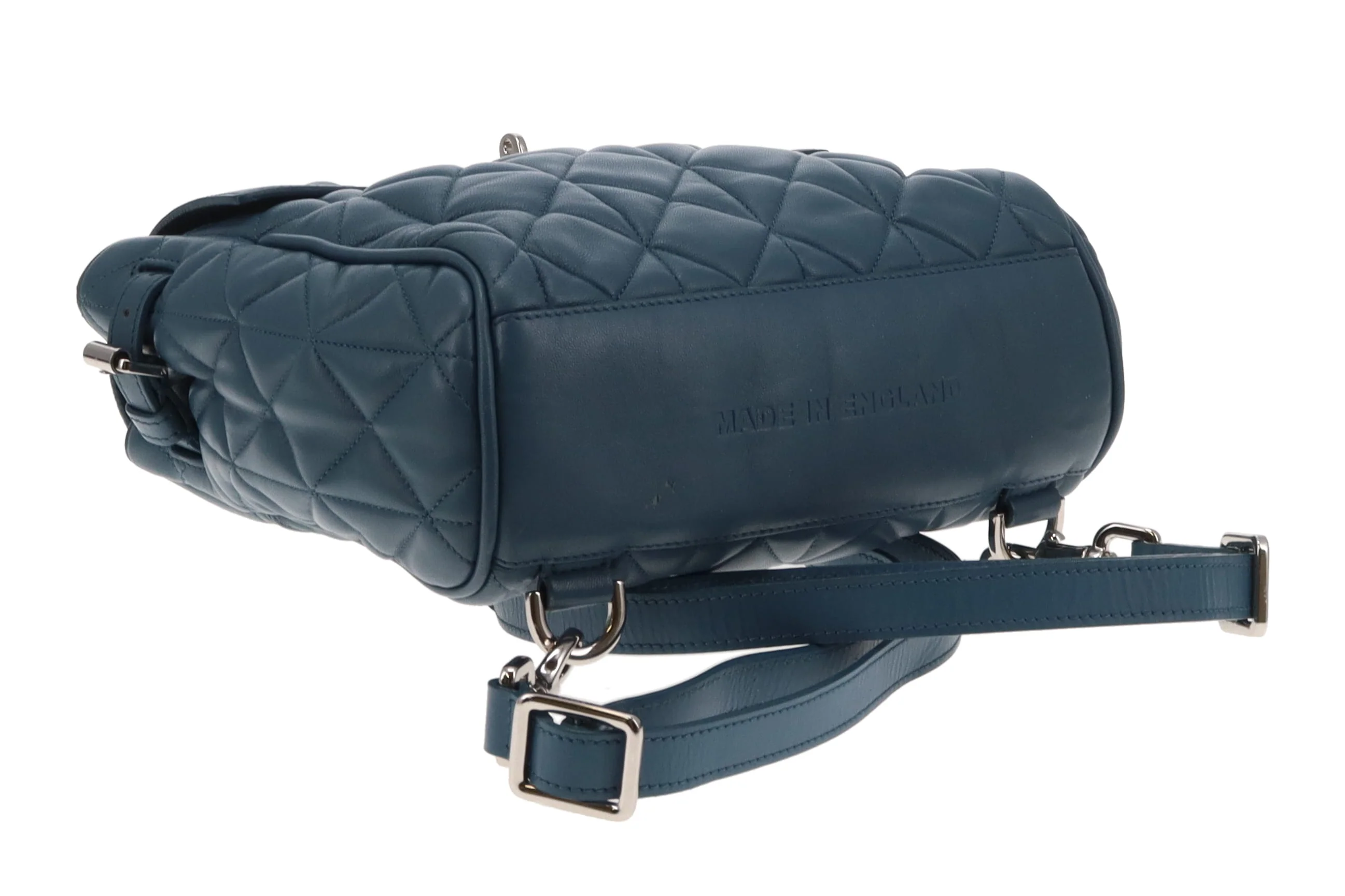 Mulberry Mini Cara Delevingne Bag in Steel Blue Quilted Nappa Leather - Image 8