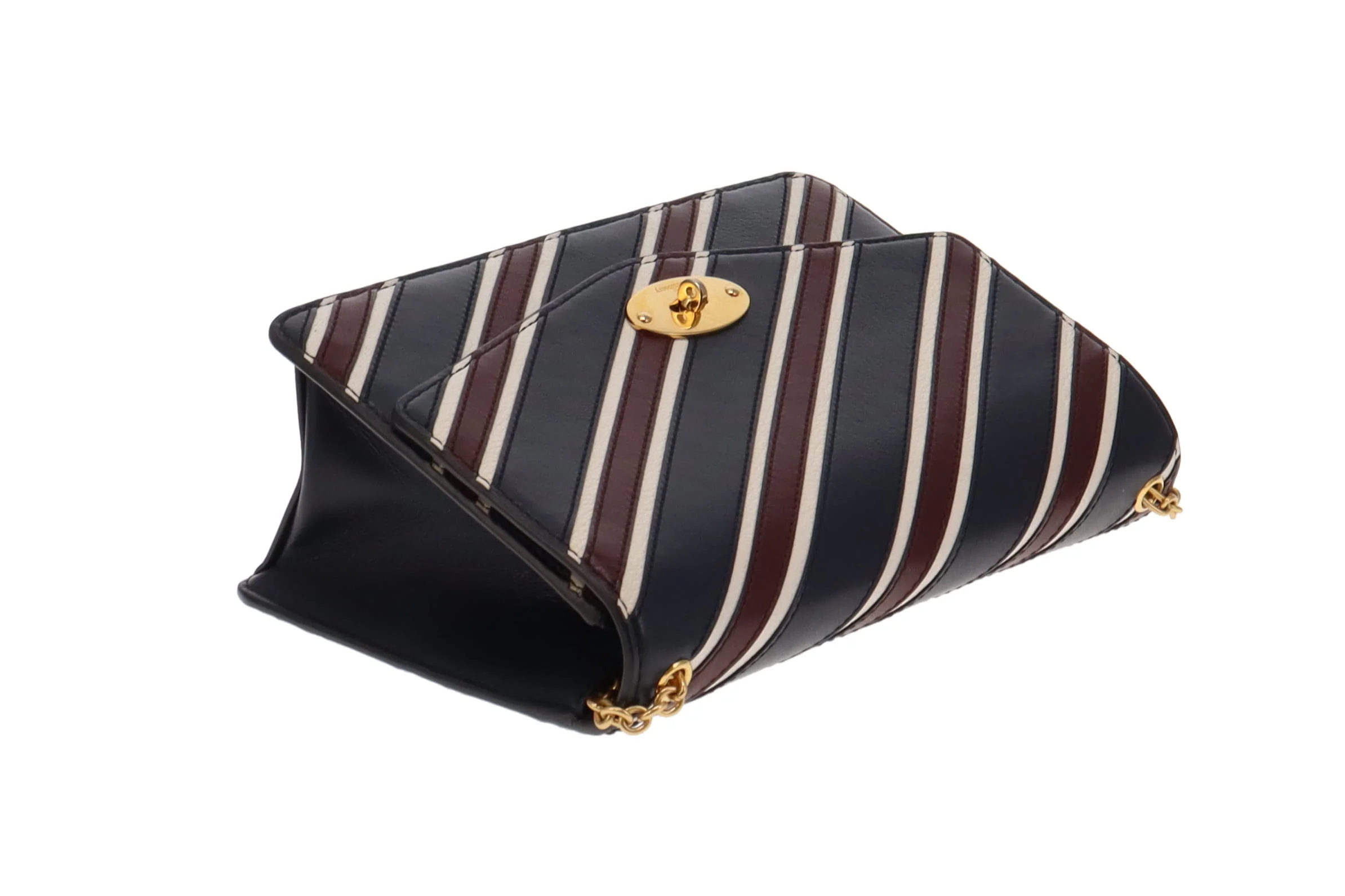 Mulberry Navy/White/Oxblood Striped Medium Darley - Image 7