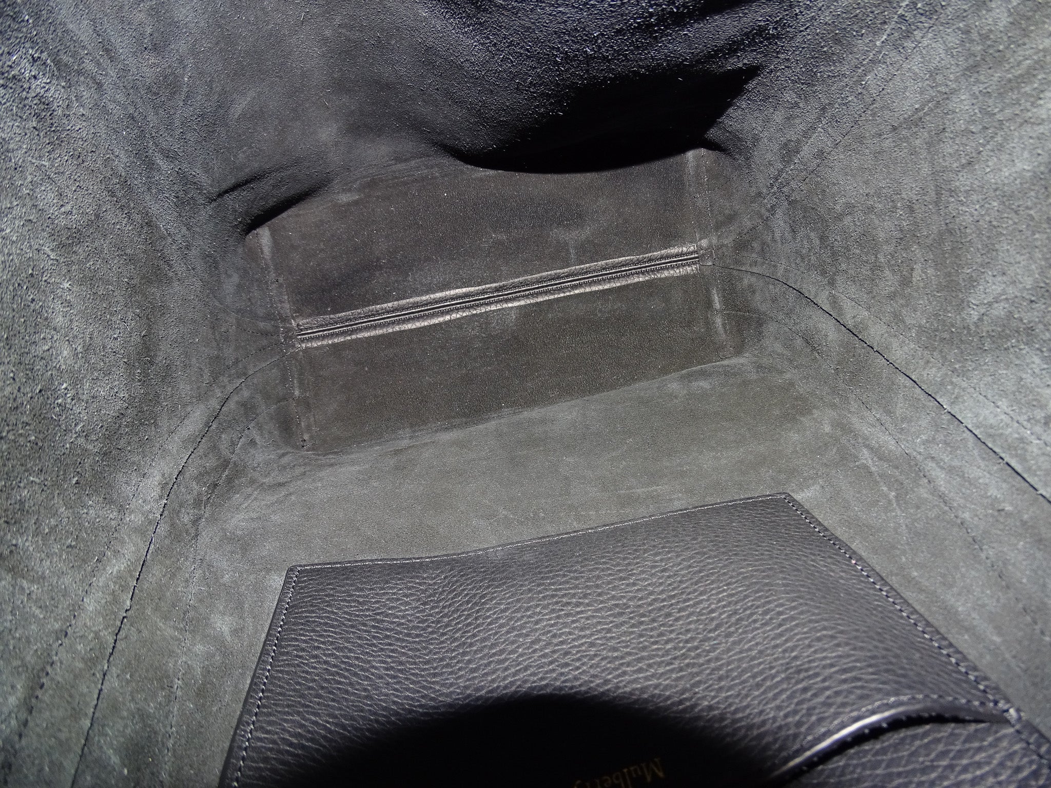 Mulberry North South Bayswater Tote Black Heavy Grain GHW - Image 12