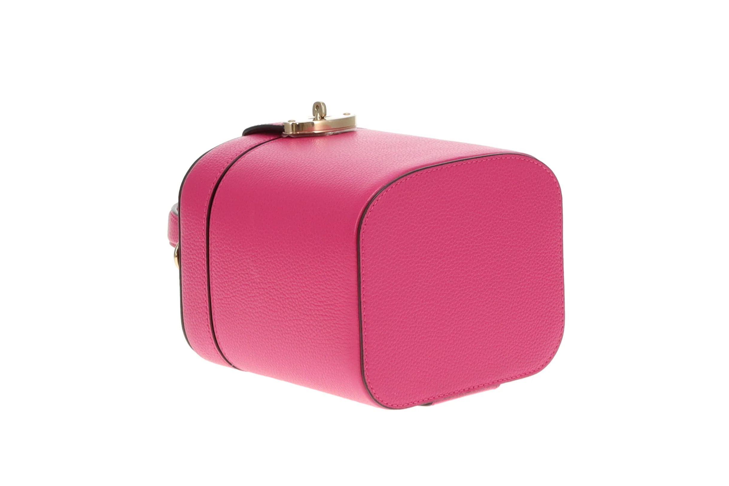 Mulberry Pink Small Classic Grain Vanity Case with Strap - Image 10
