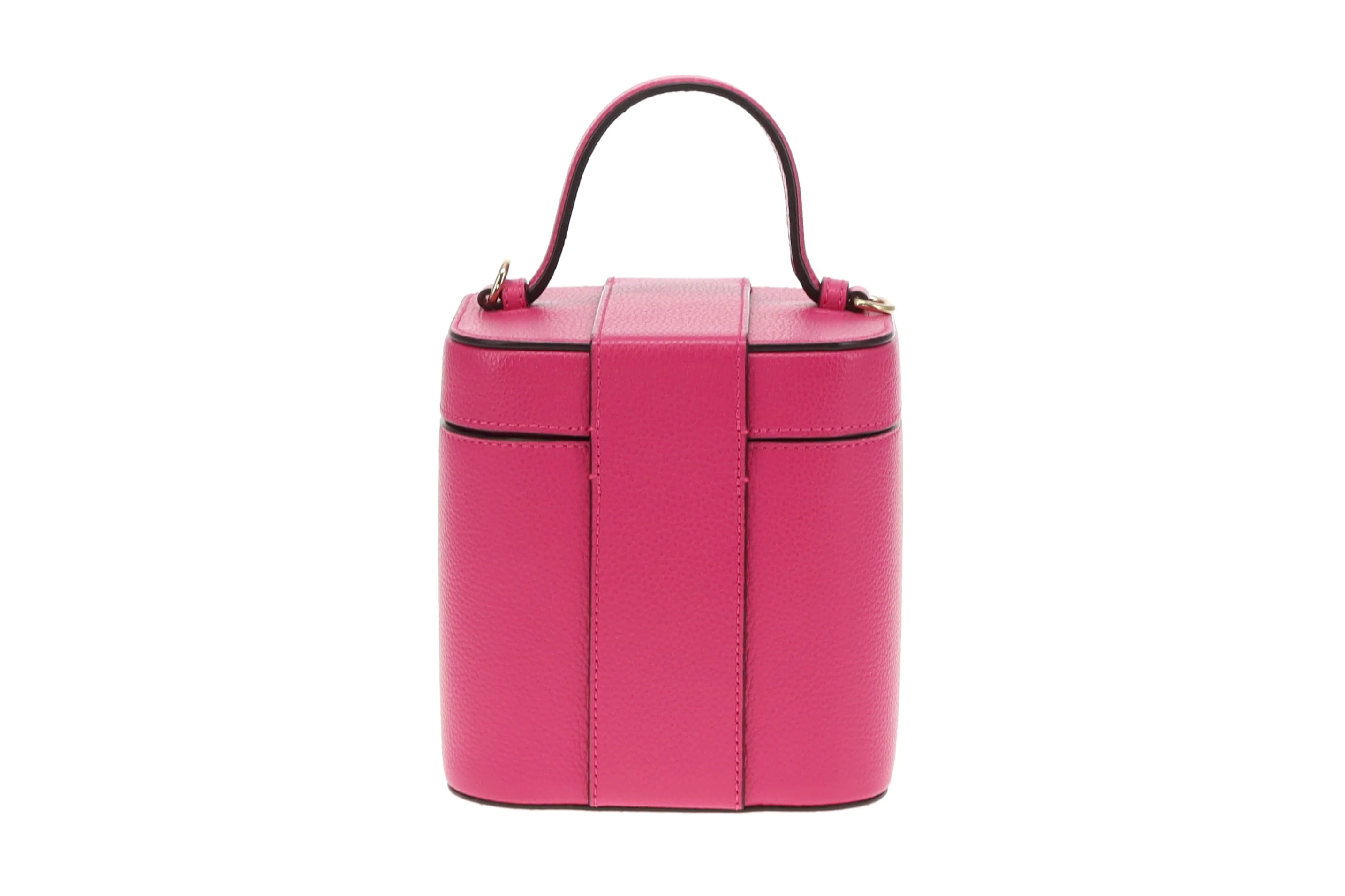 Mulberry Pink Small Classic Grain Vanity Case with Strap - Image 7