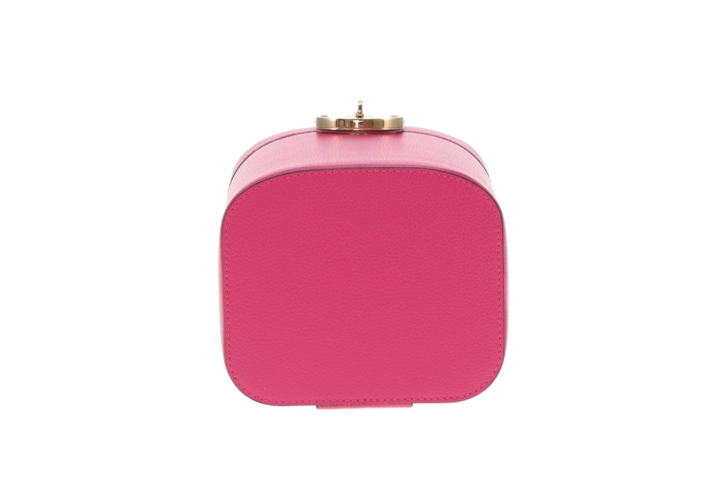 Mulberry Pink Small Classic Grain Vanity Case with Strap - Image 9