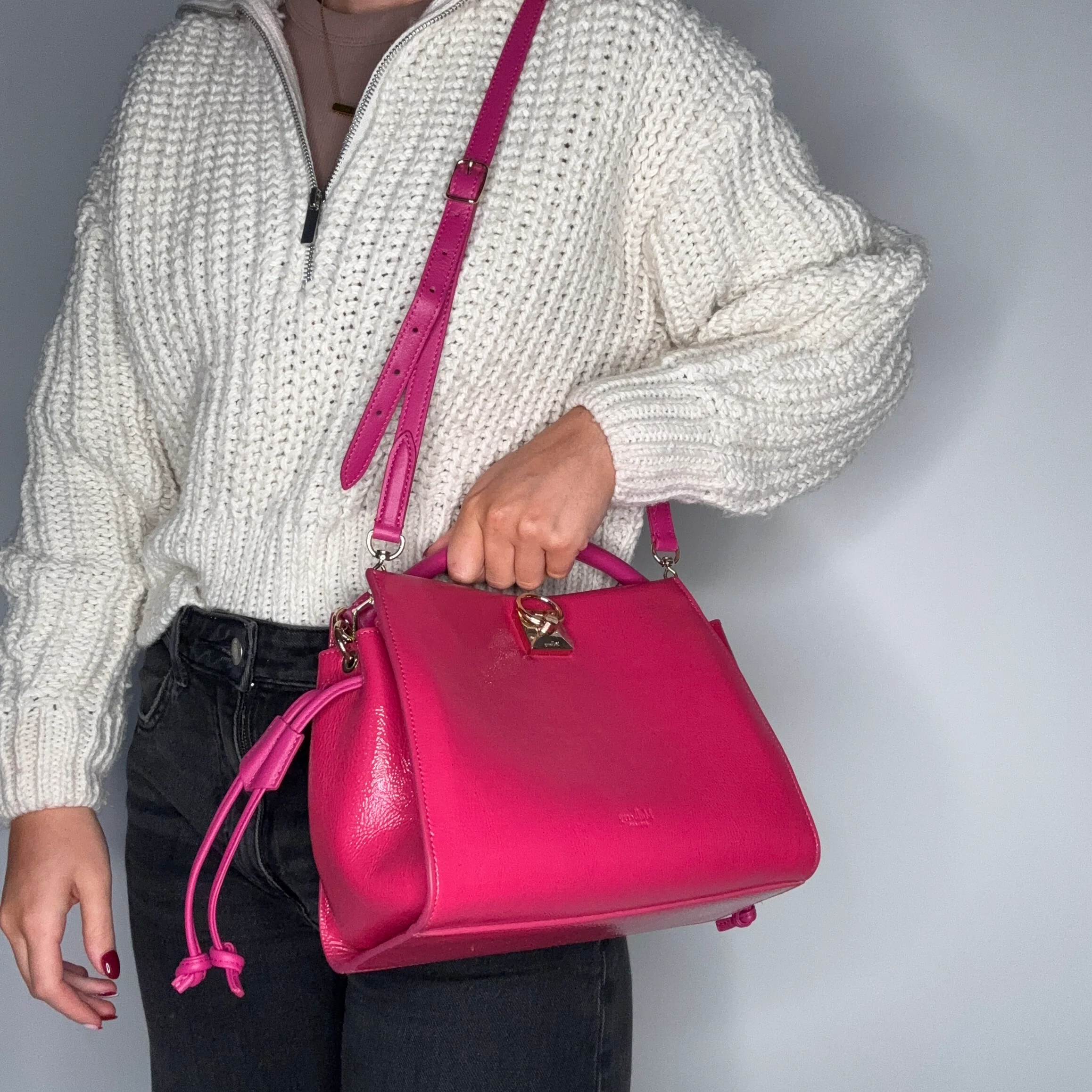 Mulberry Small Iris Spongy Patent Mulberry Pink - Image 11