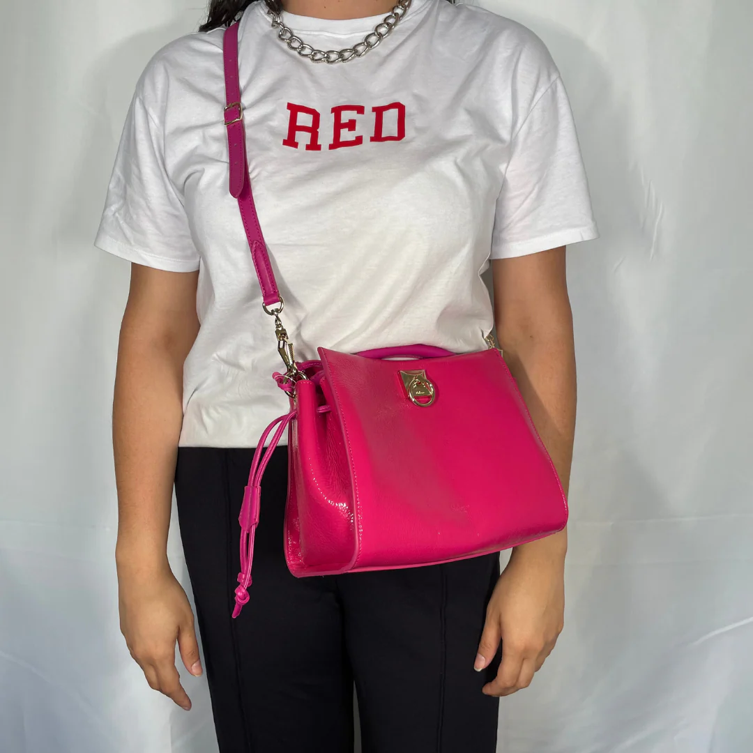 Mulberry Small Iris Spongy Patent Mulberry Pink - Image 2