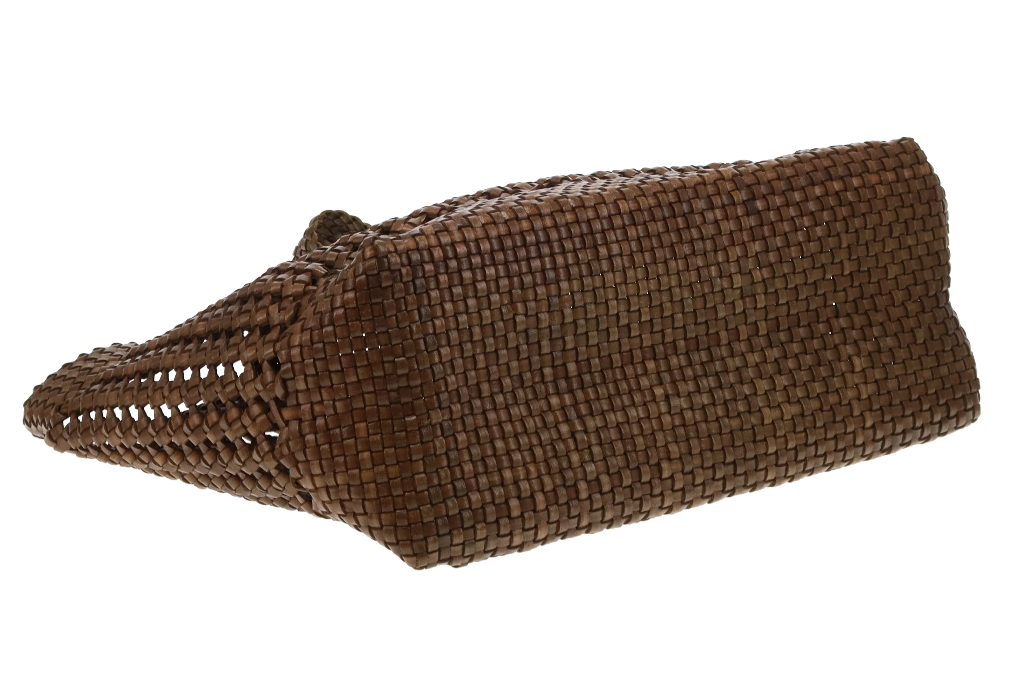 Mulberry Small Woven Tote Linen Green Woven Leather - Image 10
