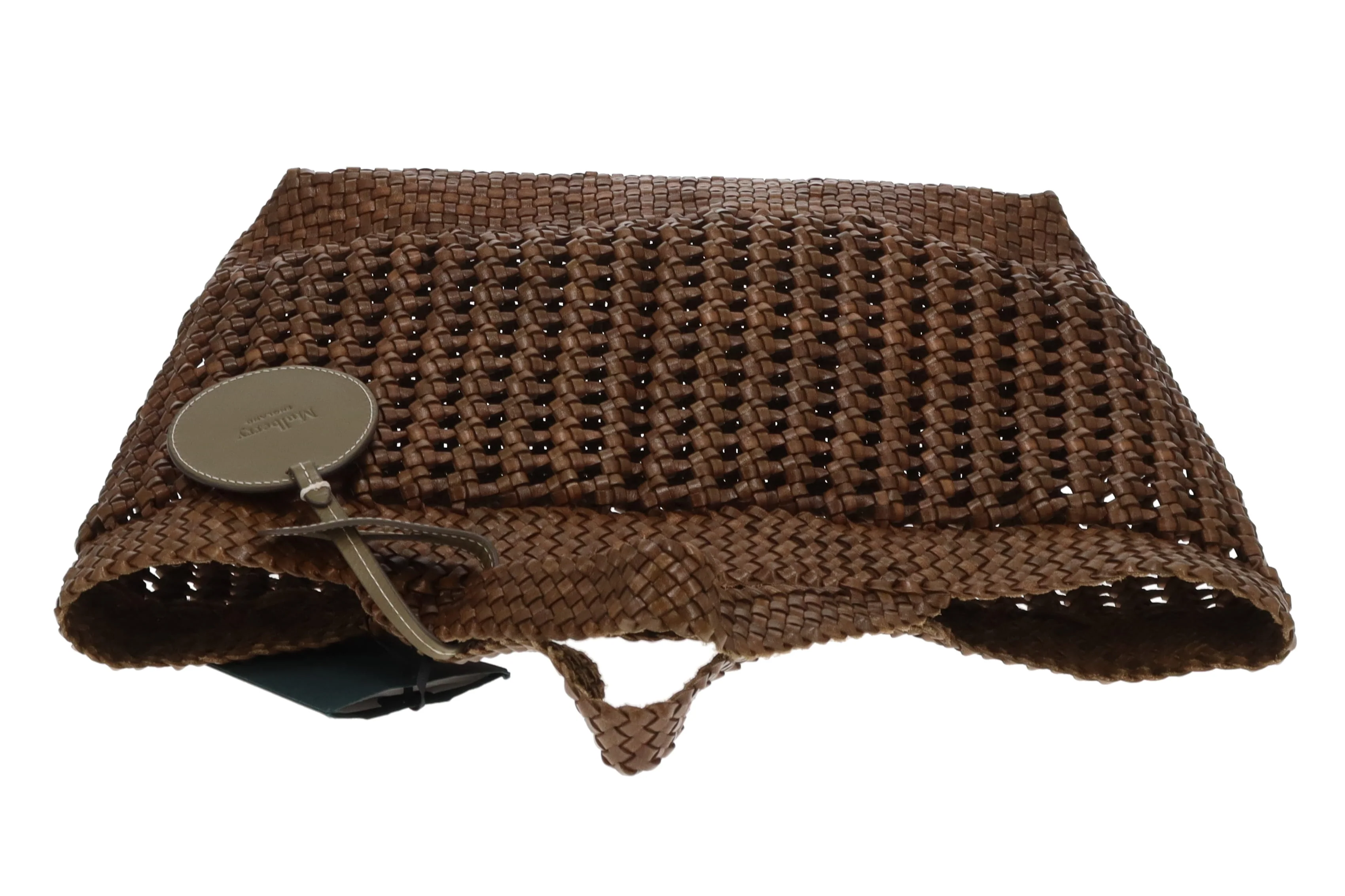 Mulberry Small Woven Tote Linen Green Woven Leather - Image 7