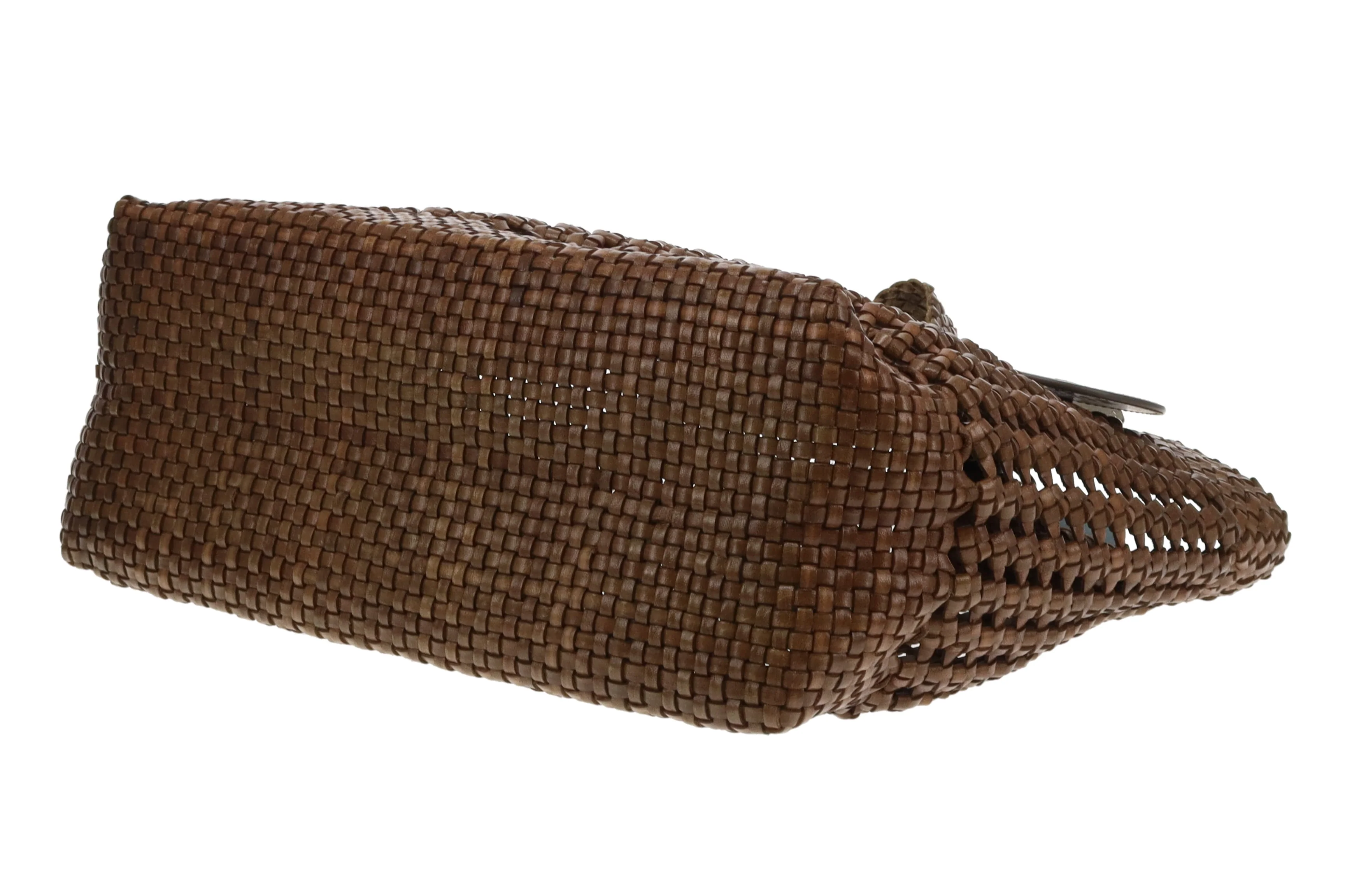 Mulberry Small Woven Tote Linen Green Woven Leather - Image 9