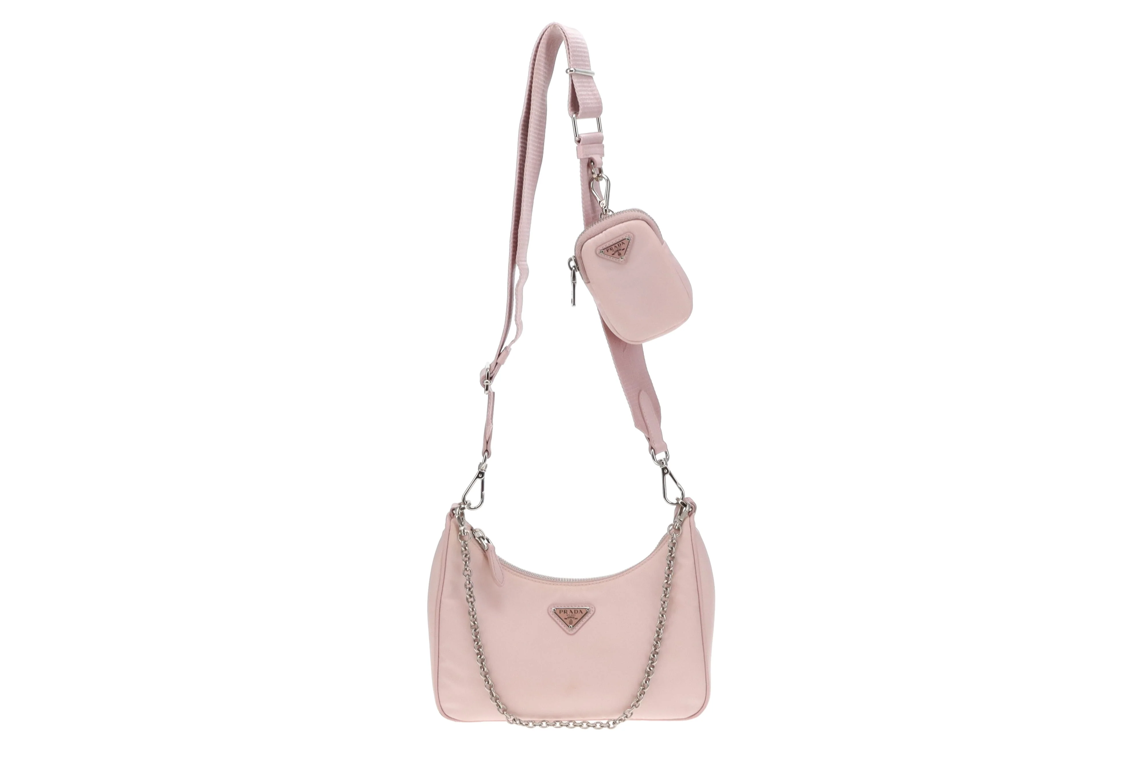 Prada Re-Edition Alabaster Pink 2005 Re-Nylon Bag - Image 3