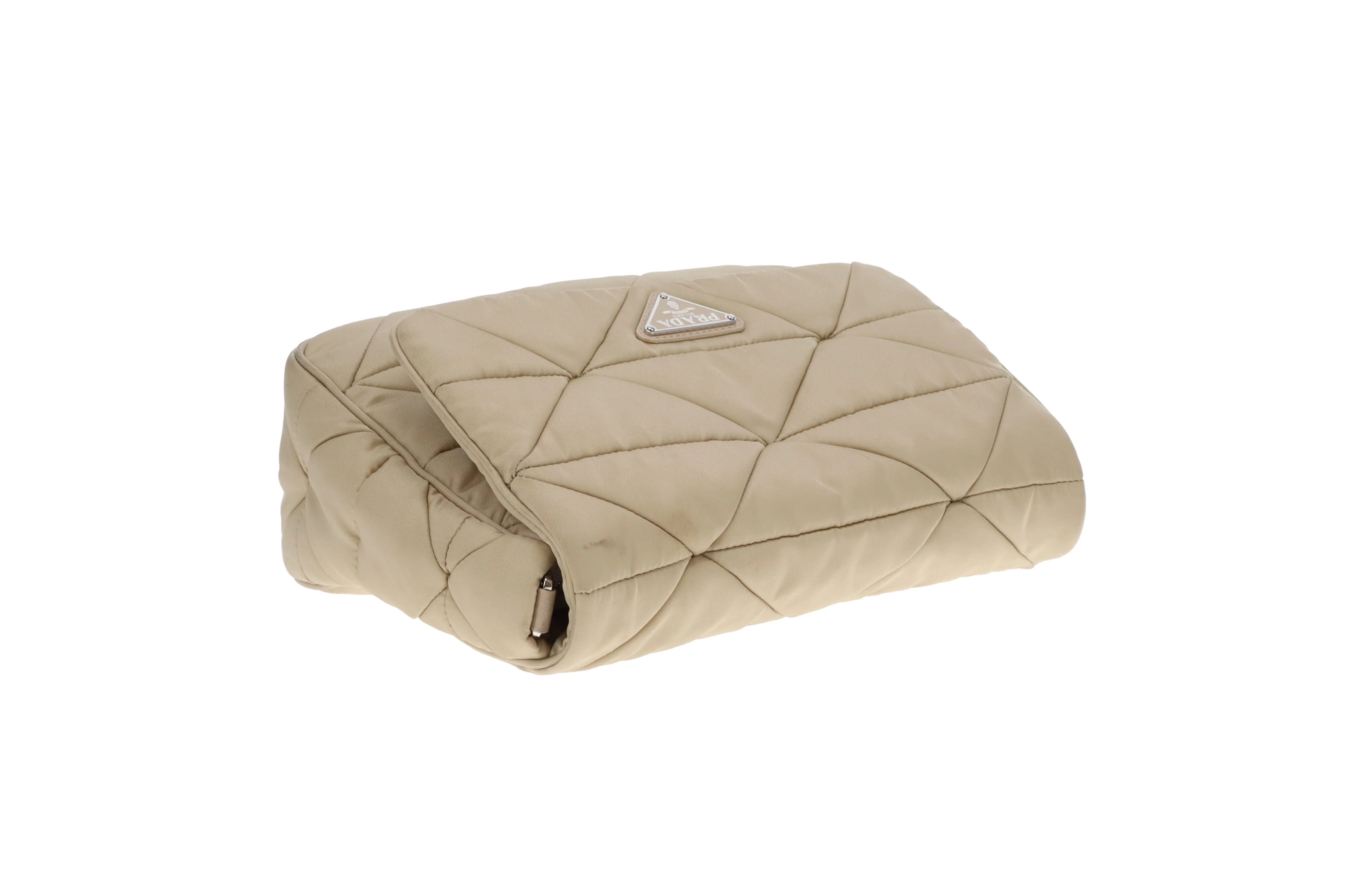 Prada Re-Edition Beige Quilted ReNylon Flap Bag - Image 10