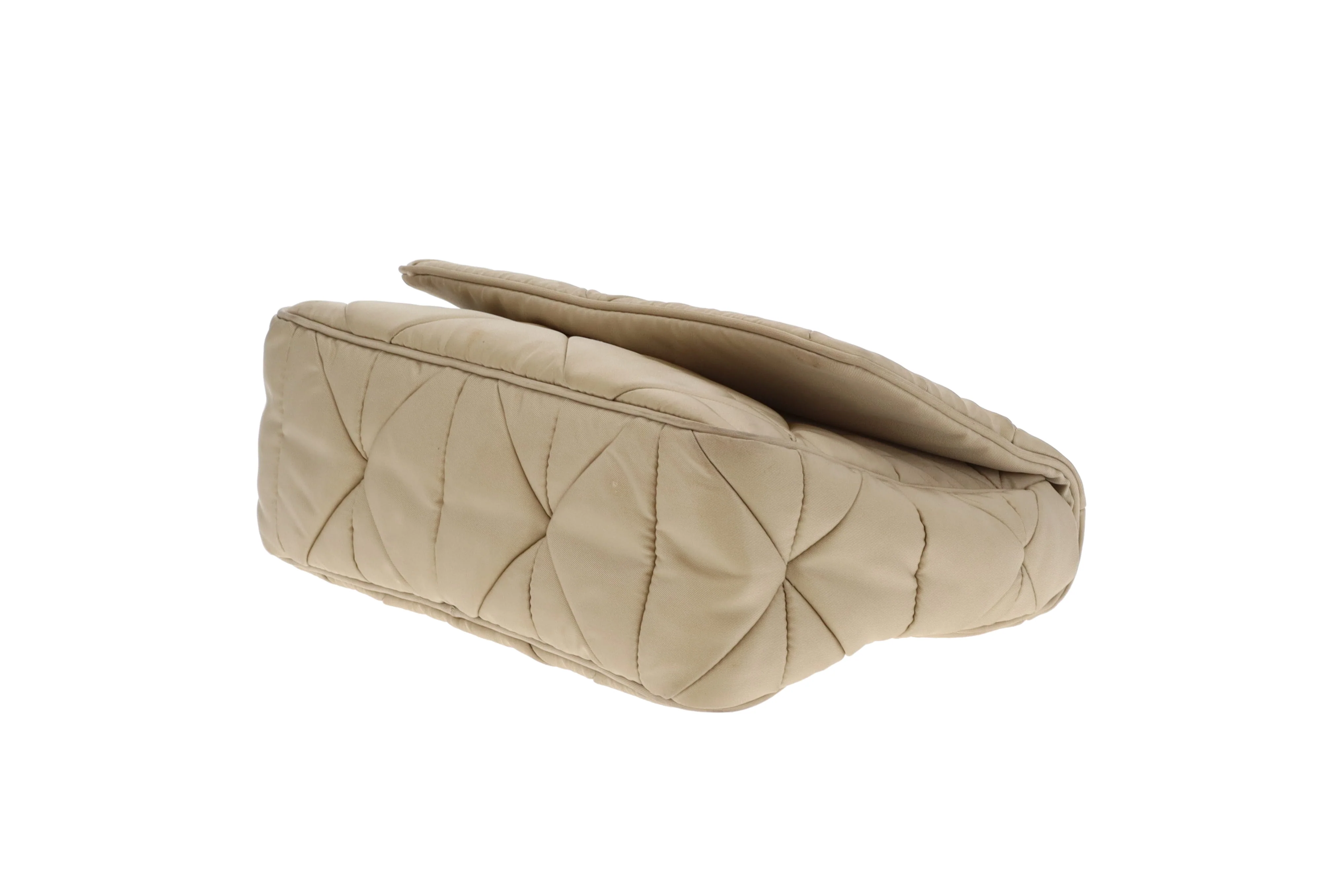 Prada Re-Edition Beige Quilted ReNylon Flap Bag - Image 11