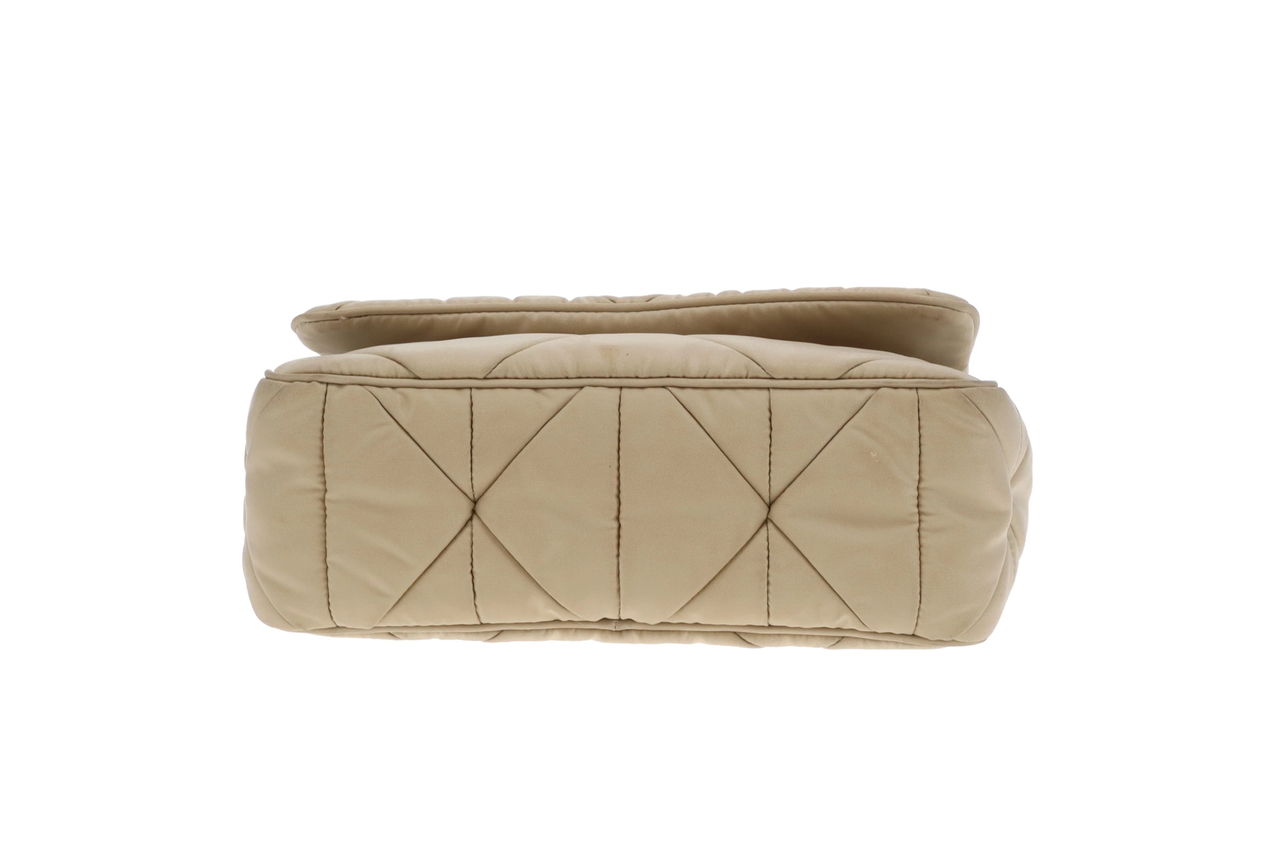 Prada Re-Edition Beige Quilted ReNylon Flap Bag - Image 12