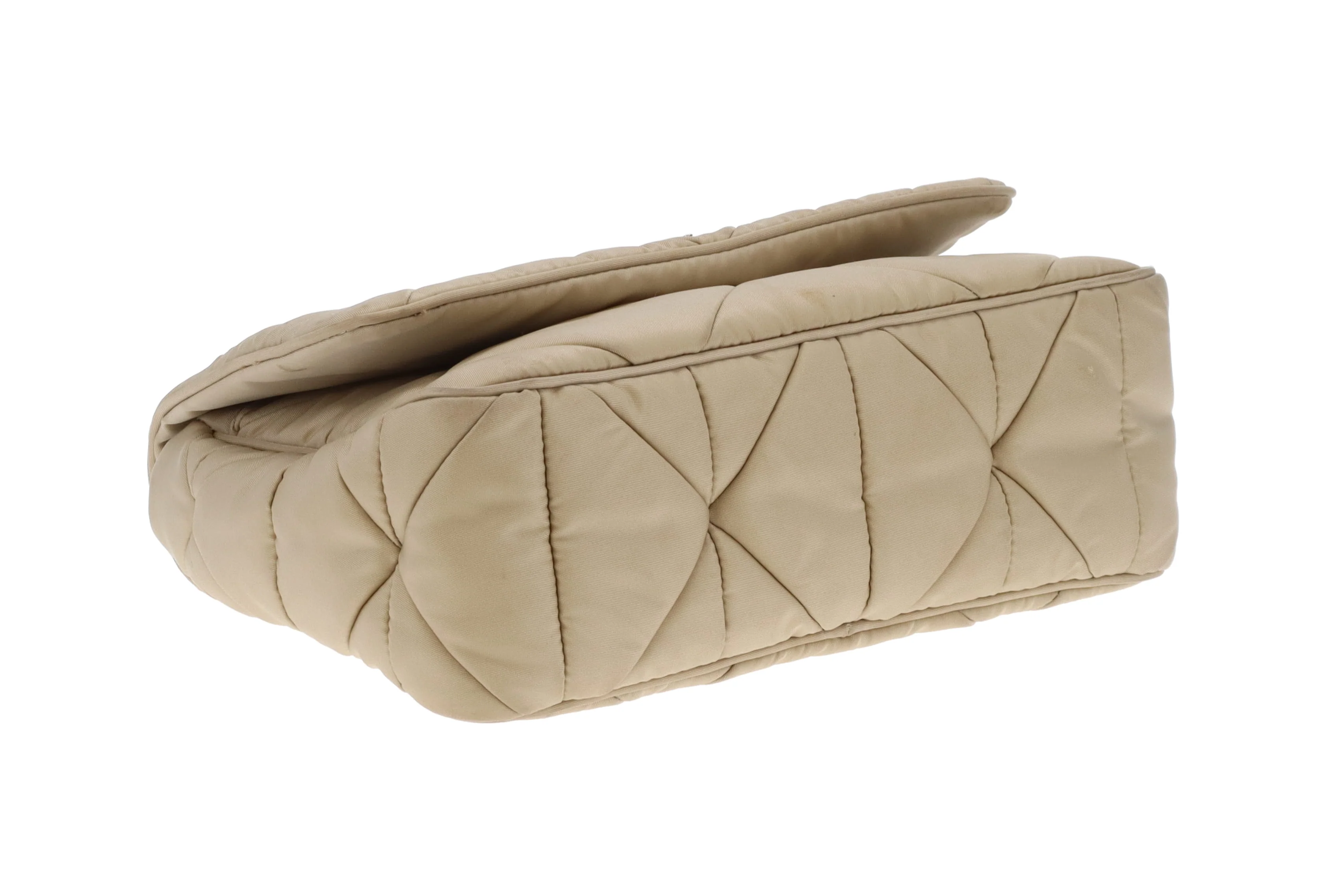 Prada Re-Edition Beige Quilted ReNylon Flap Bag - Image 13