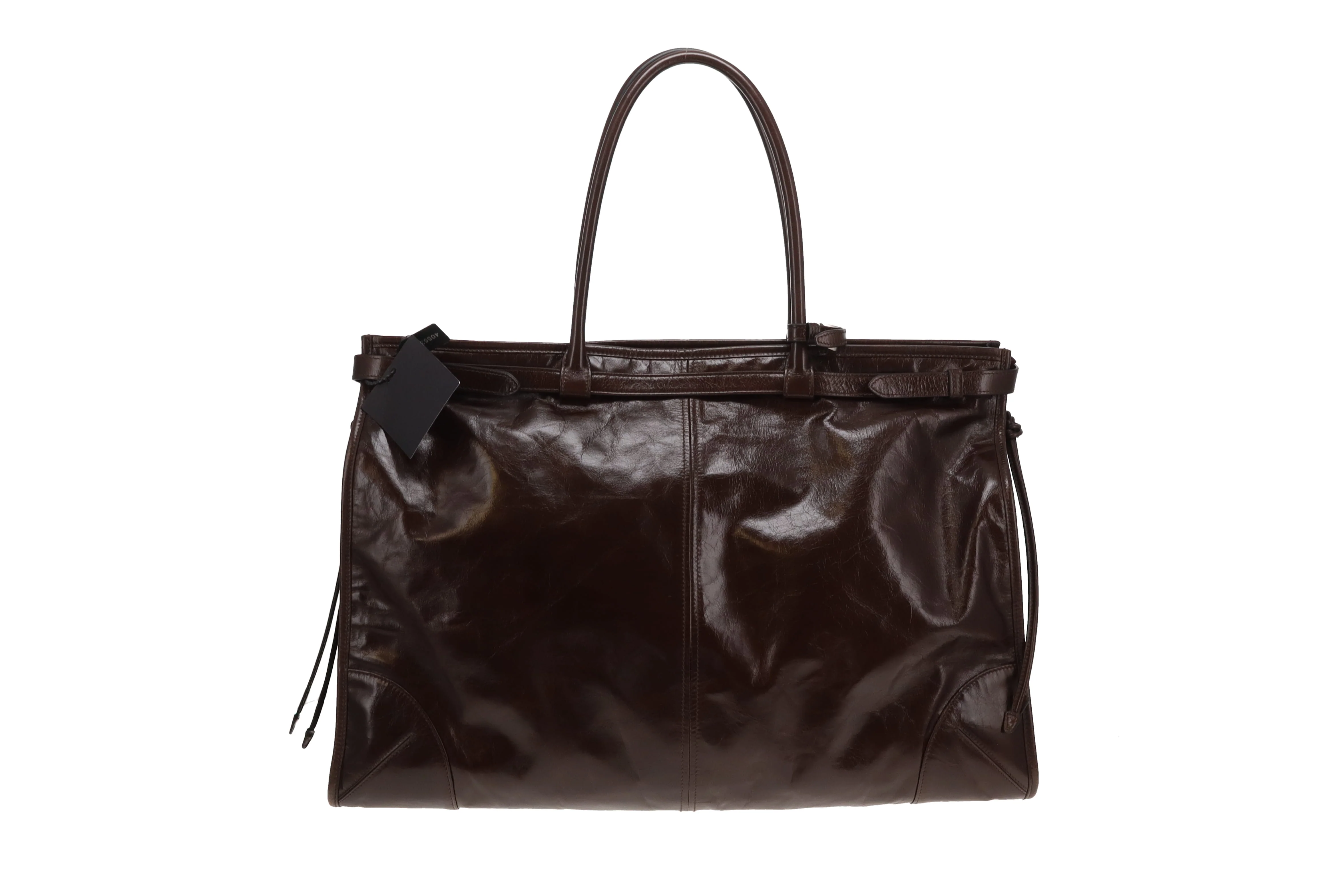 Prada Bonnie Extra Large Dark Brown Soft Lux with Strap - Image 7