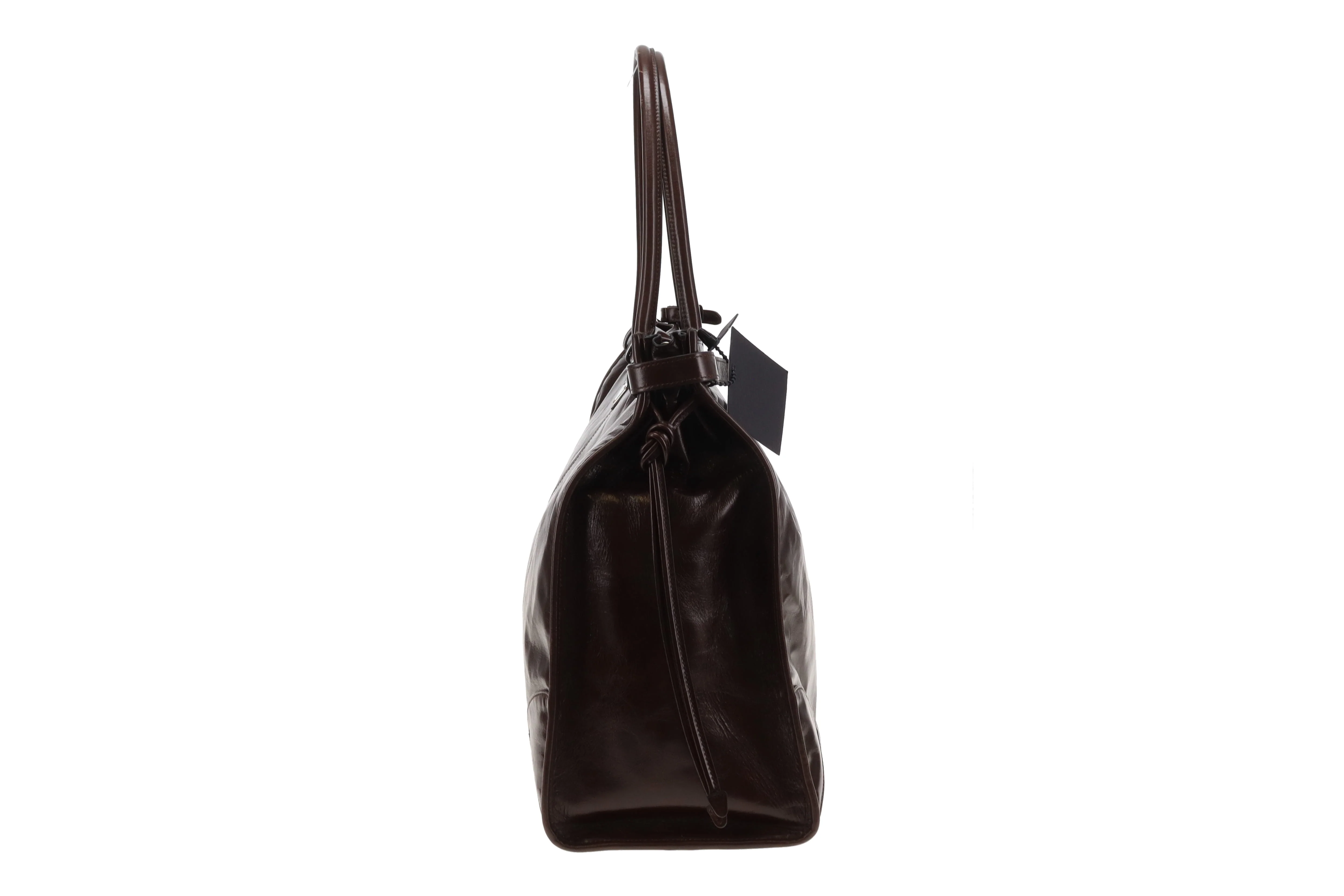 Prada Bonnie Extra Large Dark Brown Soft Lux with Strap - Image 8