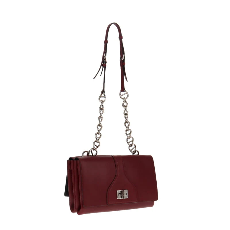 Prada Cerise Vitello Soft Leather Chain Flap Bag - Image 3