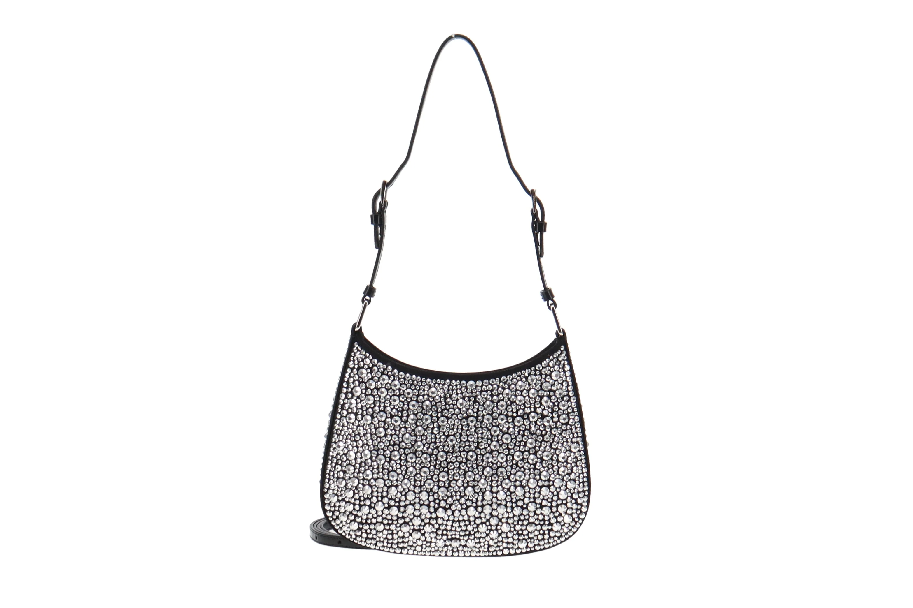 Prada Cleo Satin Bag with Crystals - Image 5