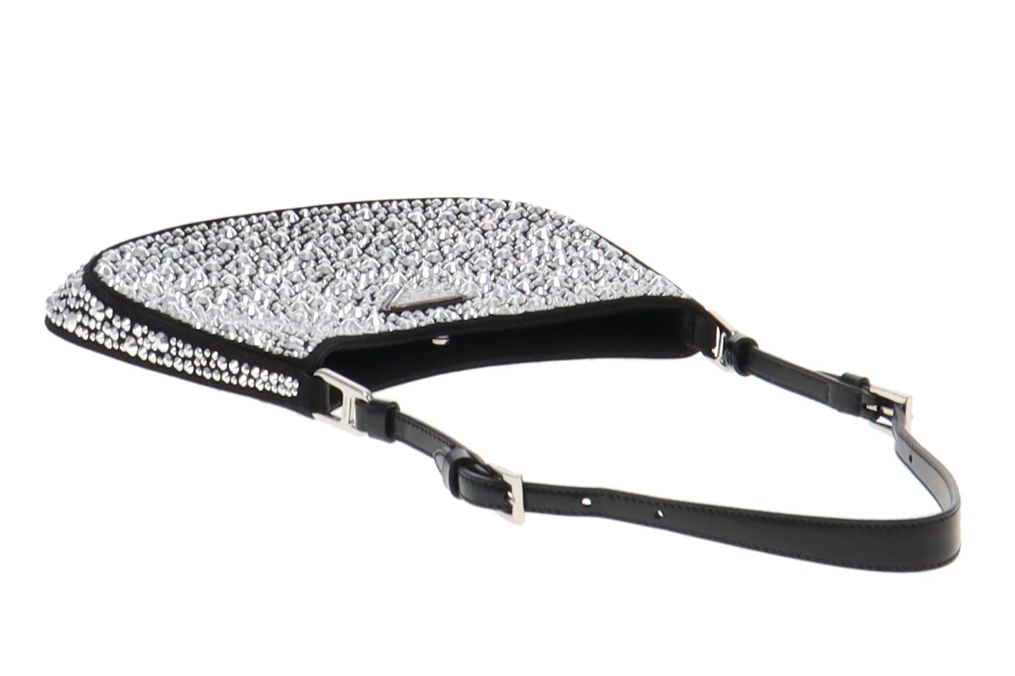 Prada Cleo Satin Bag with Crystals - Image 8