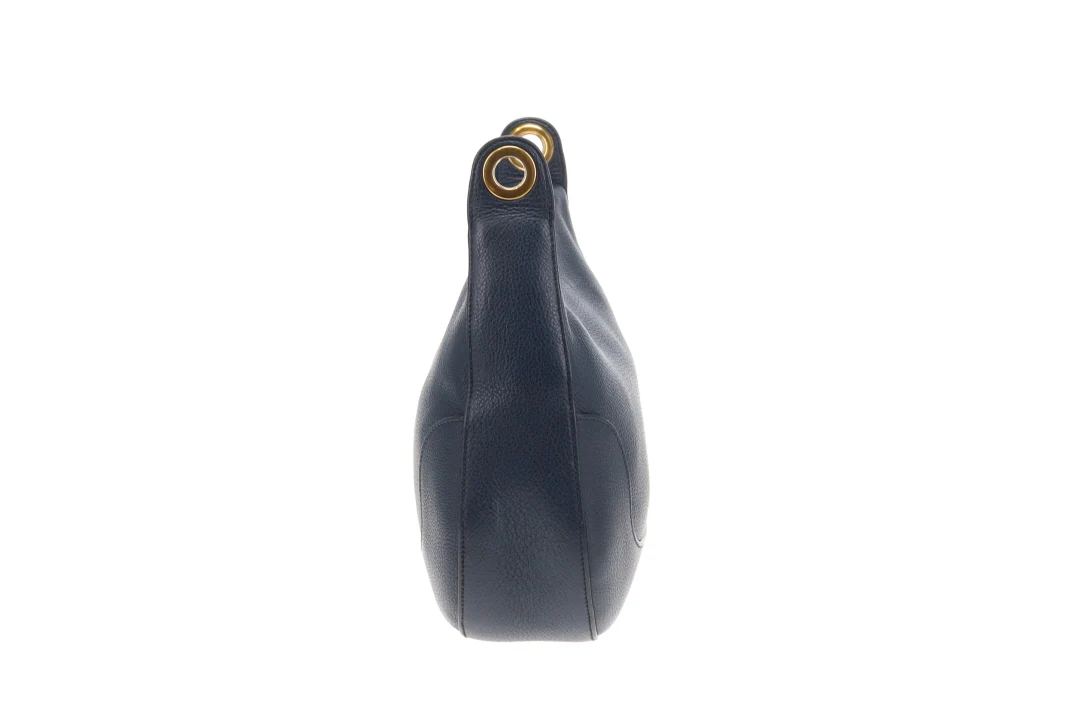 Prada Cobalto Oval Zipped Hobo With Striped Strap - Image 8
