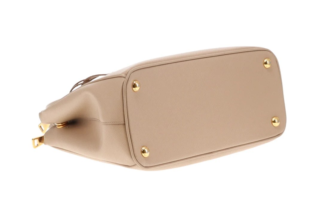Prada Double Zip Cammeo Lux Tote In Saffiano Leather With Strap - Image 10
