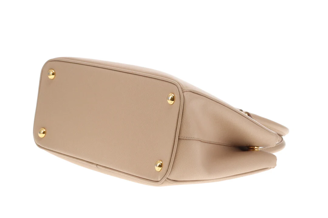 Prada Double Zip Cammeo Lux Tote In Saffiano Leather With Strap - Image 11